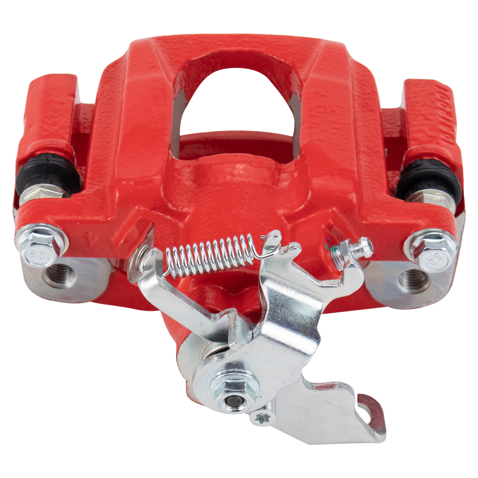 TRQ Rear Left Brake Caliper Red with Mounting Bracket Performance Driver Side Compatible with 2008-2016 Chrysler Town & Country Dodge Grand Caravan 2012-2015 Ram C/V 2009-2014 Volkswagen Routan