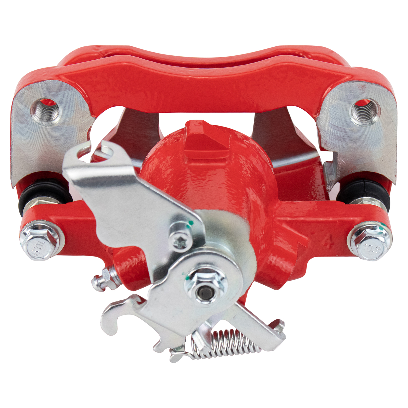 TRQ Rear Left Brake Caliper Red with Mounting Bracket Performance Driver Side Compatible with 2008-2016 Chrysler Town & Country Dodge Grand Caravan 2012-2015 Ram C/V 2009-2014 Volkswagen Routan
