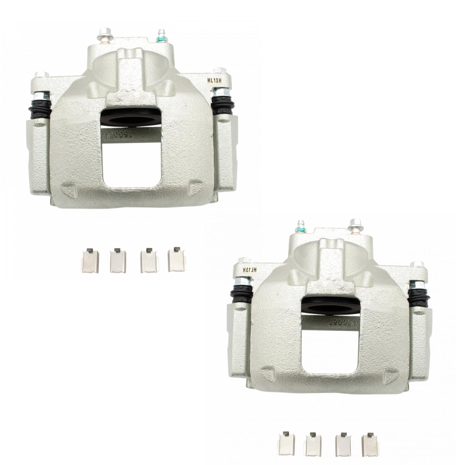 TRQ Front Brake Caliper Set Compatible with 08-16 Chrysler 07-16 Dodge 07-18 Jeep 12-15 Ram 09-14 Volkswagen