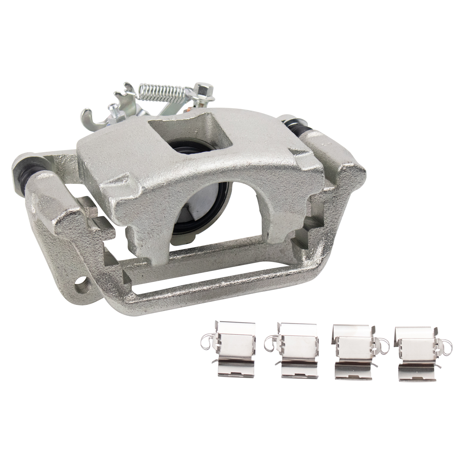 TRQ Rear Left and Right Brake Caliper Set Caliper Brackets Hardware Compatible with 12-16 Chrysler Town and Country with Dual Piston Front Calipers 17-18 Dodge Grand Caravan
