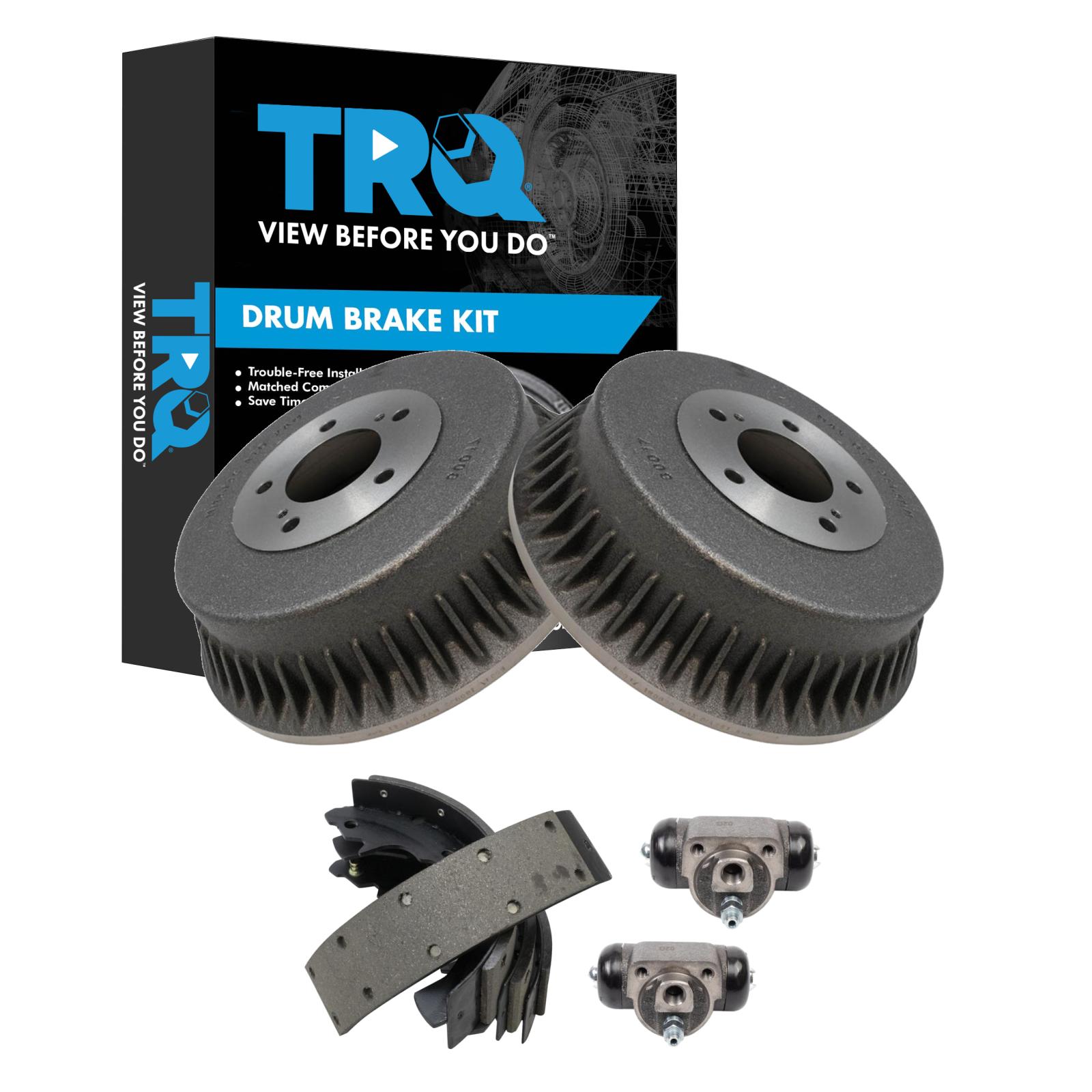 TRQ Rear Brake Shoe & Drum Kit Compatible with 1993-1998 Mercury Villager Nissan Quest