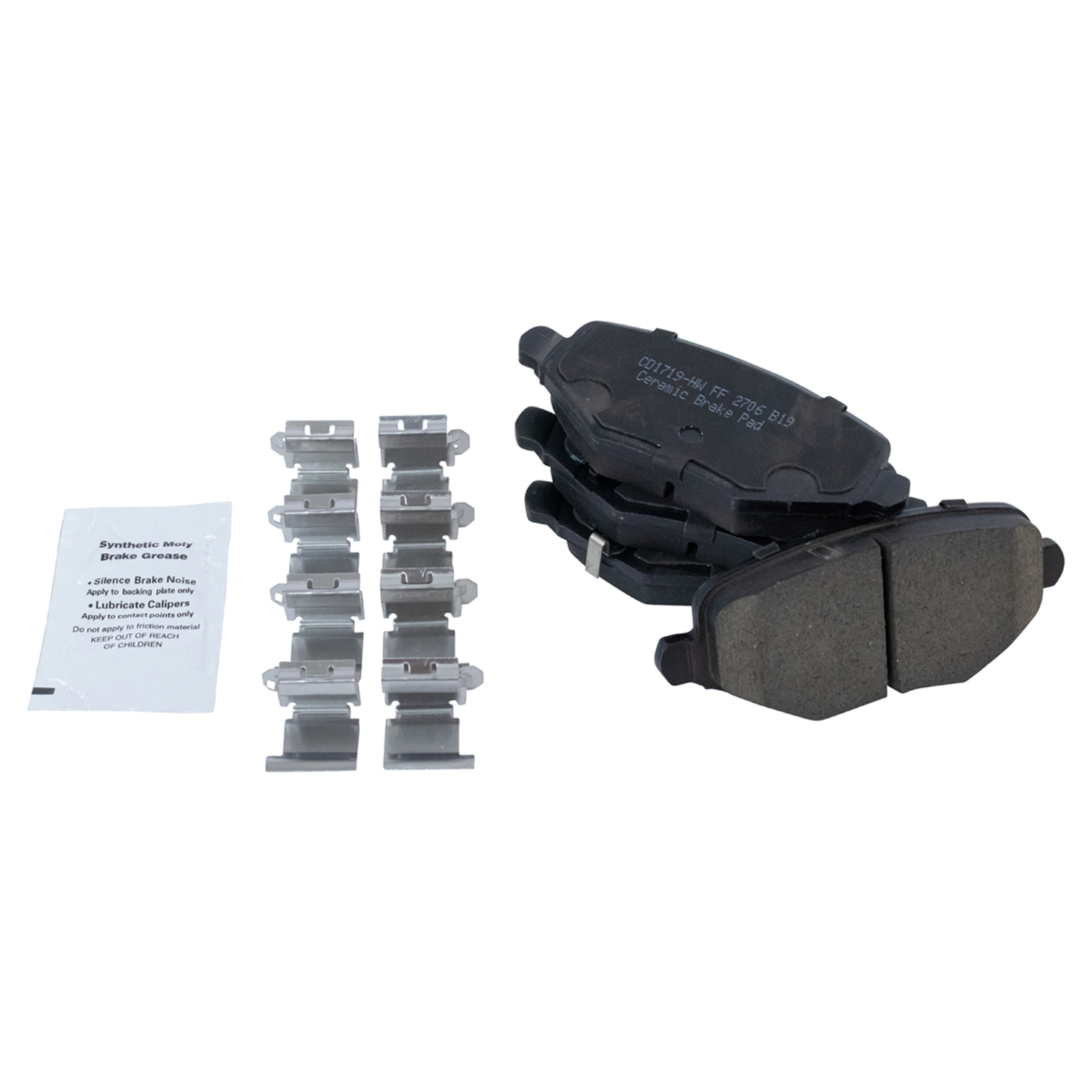 TRQ Rear Ceramic Brake Pad and Rotor Set Compatible with 13-16 Dodge Grand Caravan with 305mm Diameter Rear Rotors with Single Piston Front Calipers
