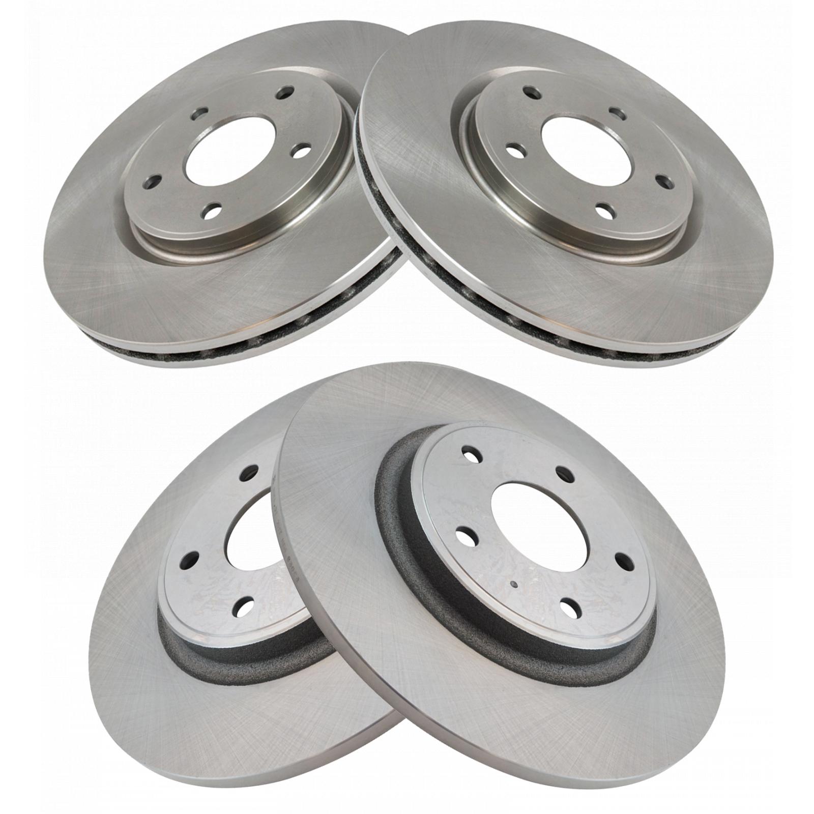 TRQ Front & Rear Brake Rotors Set Compatible with 2012-2016 Chrysler Town & Country 2011-2020 Dodge Grand Caravan 2012-2020 Journey 2012-2015 Ram C/V 2012-2013 Volkswagen Routan