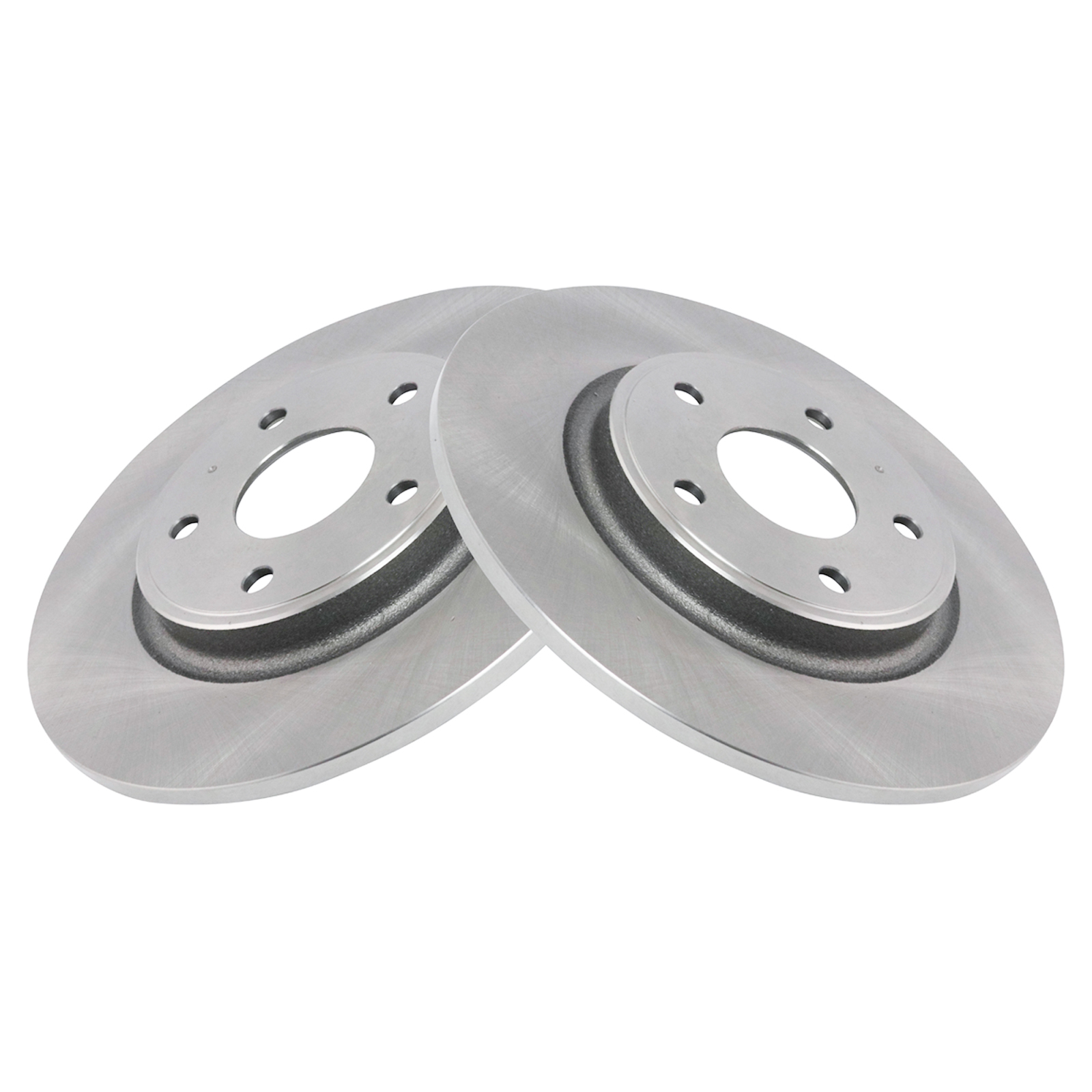 TRQ Rear Brake Rotor Set Solid Compatible with 2012-2016 Chrysler Town and Country 2012-2020 Dodge Grand Caravan 2012-2020 Journey 2012-2015 Ram CV 2012-2014 Volkswagen Routan