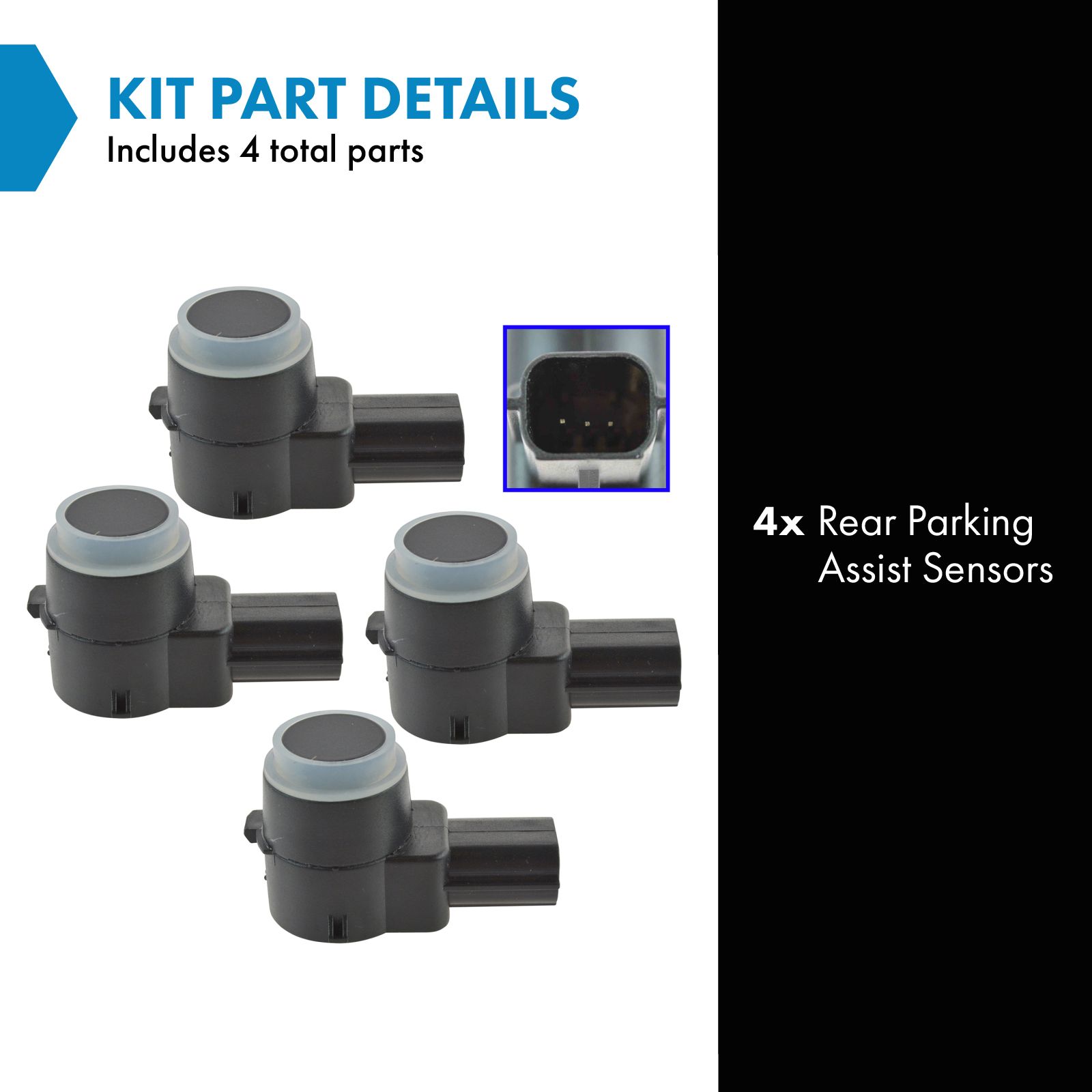 TRQ Backup Park Assist Sensor Rear SET of 4 Compatible with Grand Cherokee Ram Journey Caravan