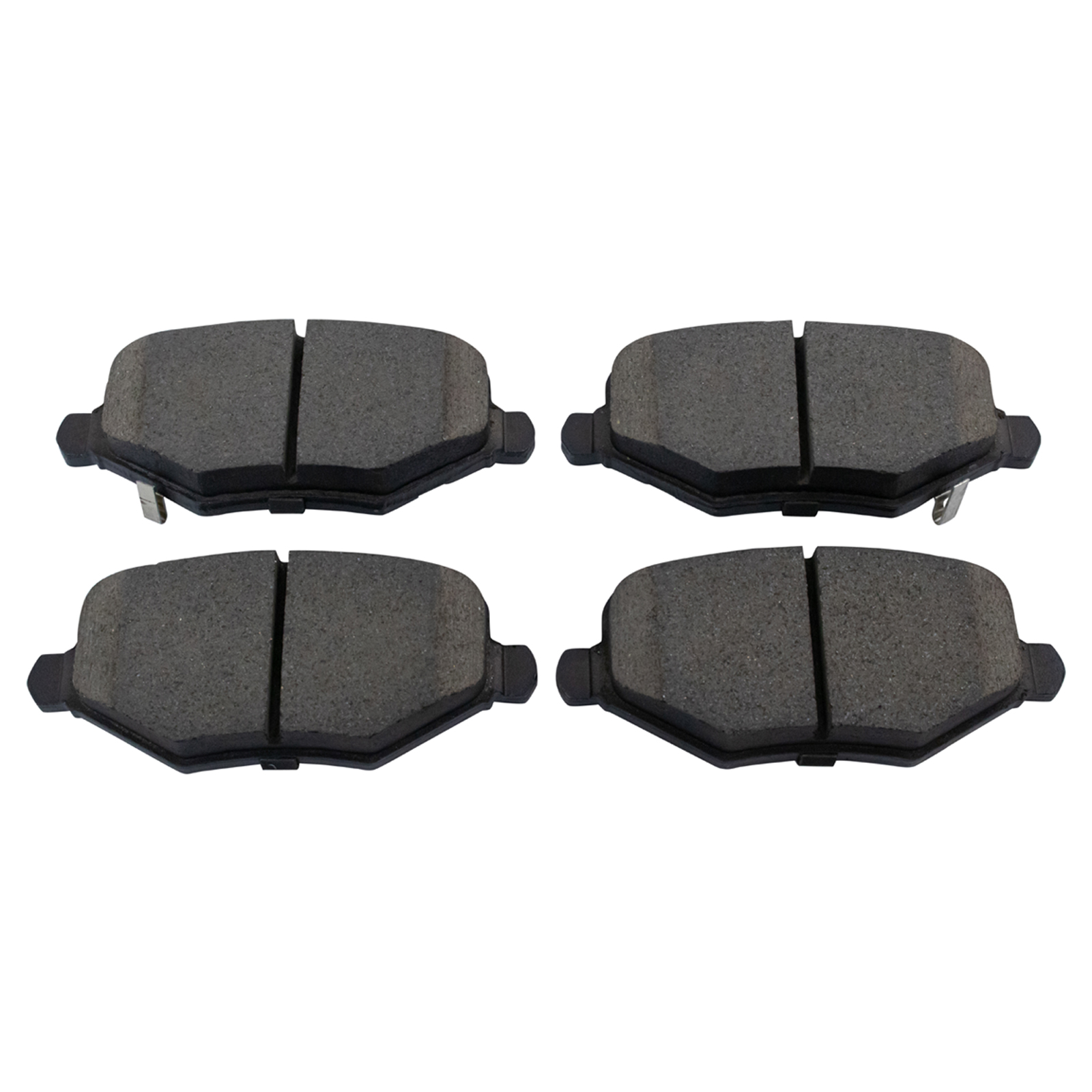 TRQ Rear Brake Pads Ceramic Hardware Wear Sensor Compatible with 2012-2016 Chrysler Town Country 2012-2016 Dodge Grand Caravan 2013 Journey 2012-2015 Ram C/V 2012-2014 Volkswagen Routan