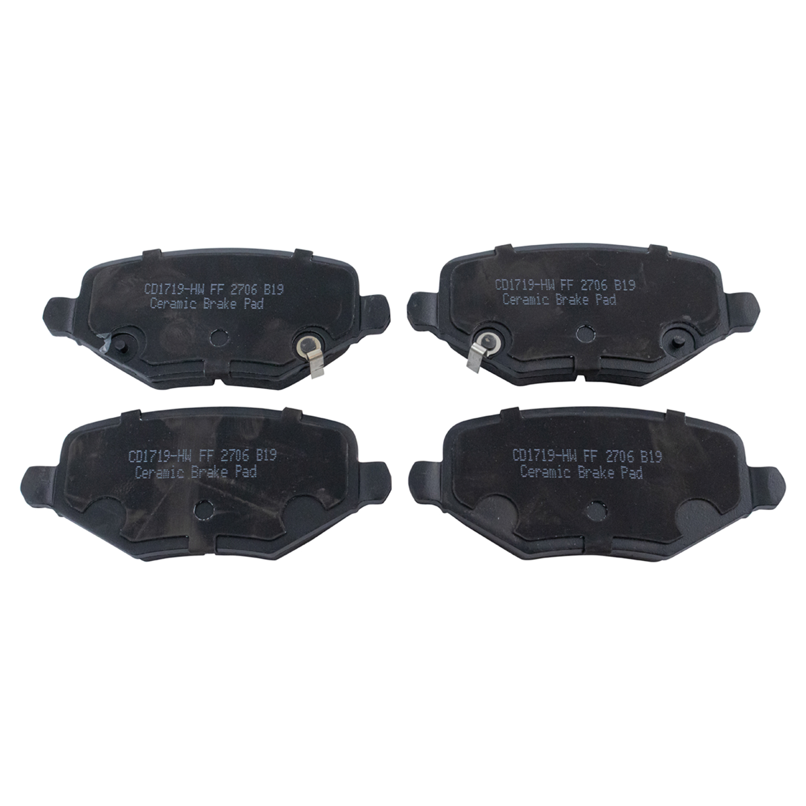 TRQ Rear Brake Pads Ceramic Hardware Wear Sensor Compatible with 2012-2016 Chrysler Town Country 2012-2016 Dodge Grand Caravan 2013 Journey 2012-2015 Ram C/V 2012-2014 Volkswagen Routan