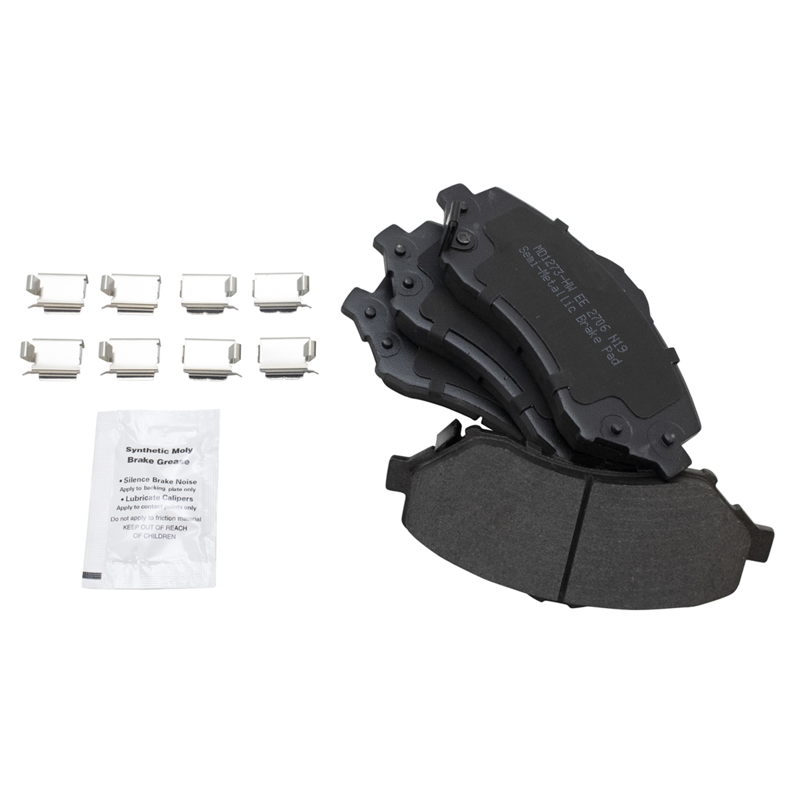TRQ Front Posi Metallic Brake Pad Kit Set for Cargo Van / Grand Caravan / Journey / Liberty / Nitro / Routan / Town & Country / Wrangler / Wrangler JK