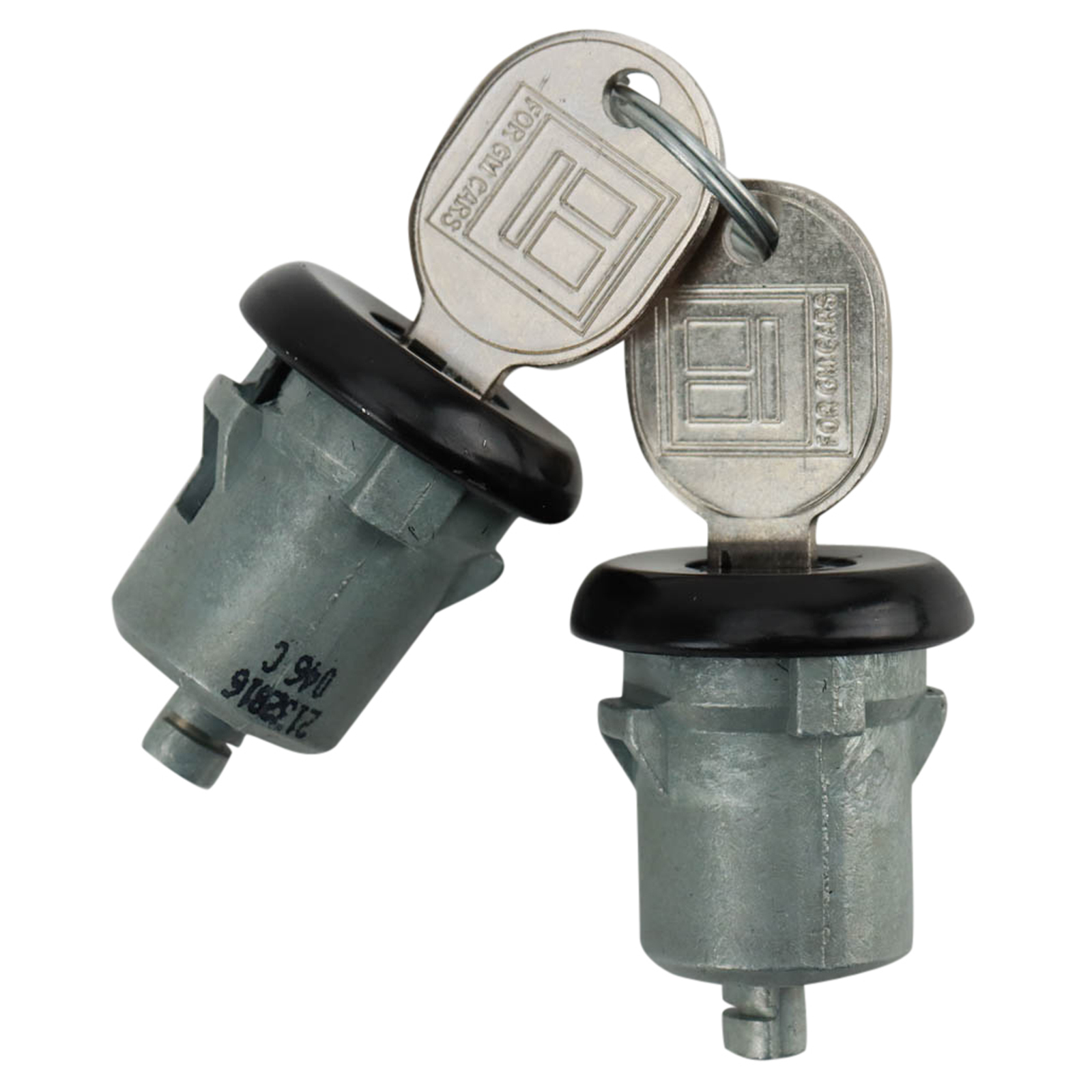 TRQ Front Driver and Passenger Side Door Lock Cylinder Set with Keys Compatible with 1967-1974 GMC C/K1500 CK/2500 C/K3500 Suburban C/K1500 C/K2500 C/K3500 65-74 Chevrolet C/K10 C/K20