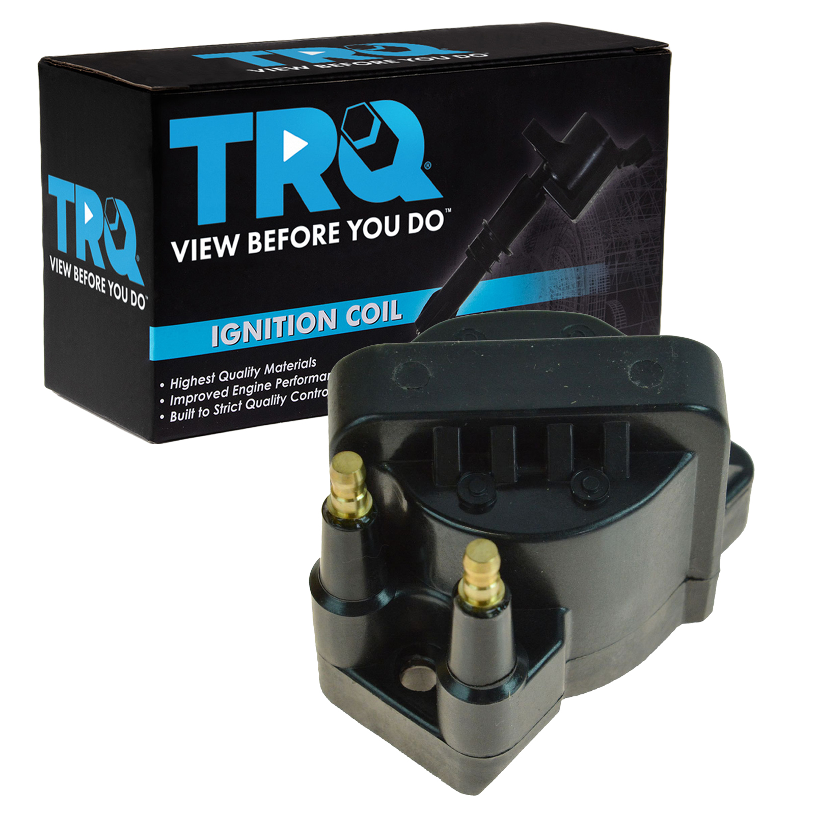 TRQ Ignition Coil for Chevy Buick Cadillac Pontiac Car Pickup Truck SUV Olds