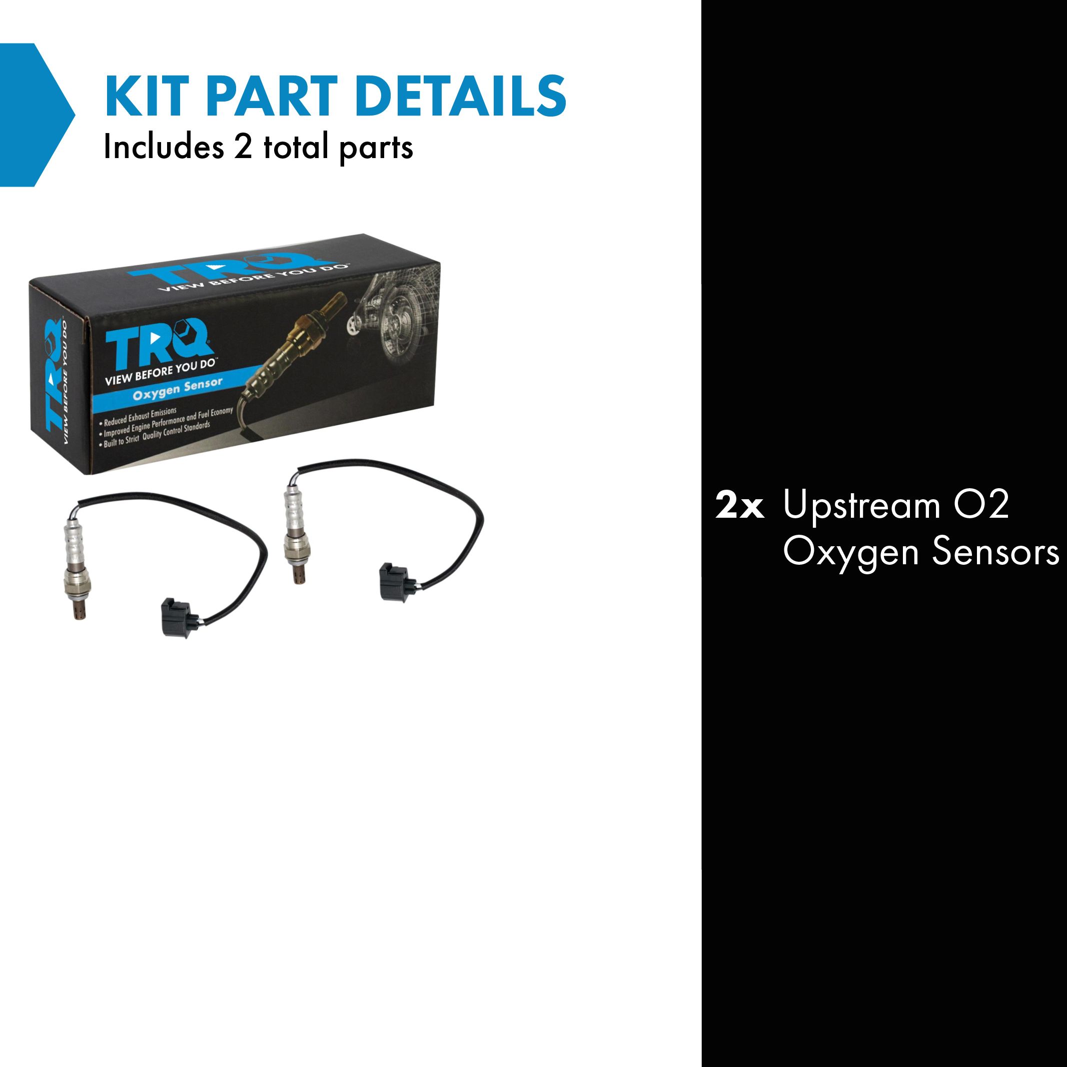TRQ 2 Piece O2 Oxygen Sensor Upstream Compatible with 2012-21 Jeep Grand Cherokee, 2014-18 Ram 1500, 2011-20 Dodge Caravan, 2018-22 Charger