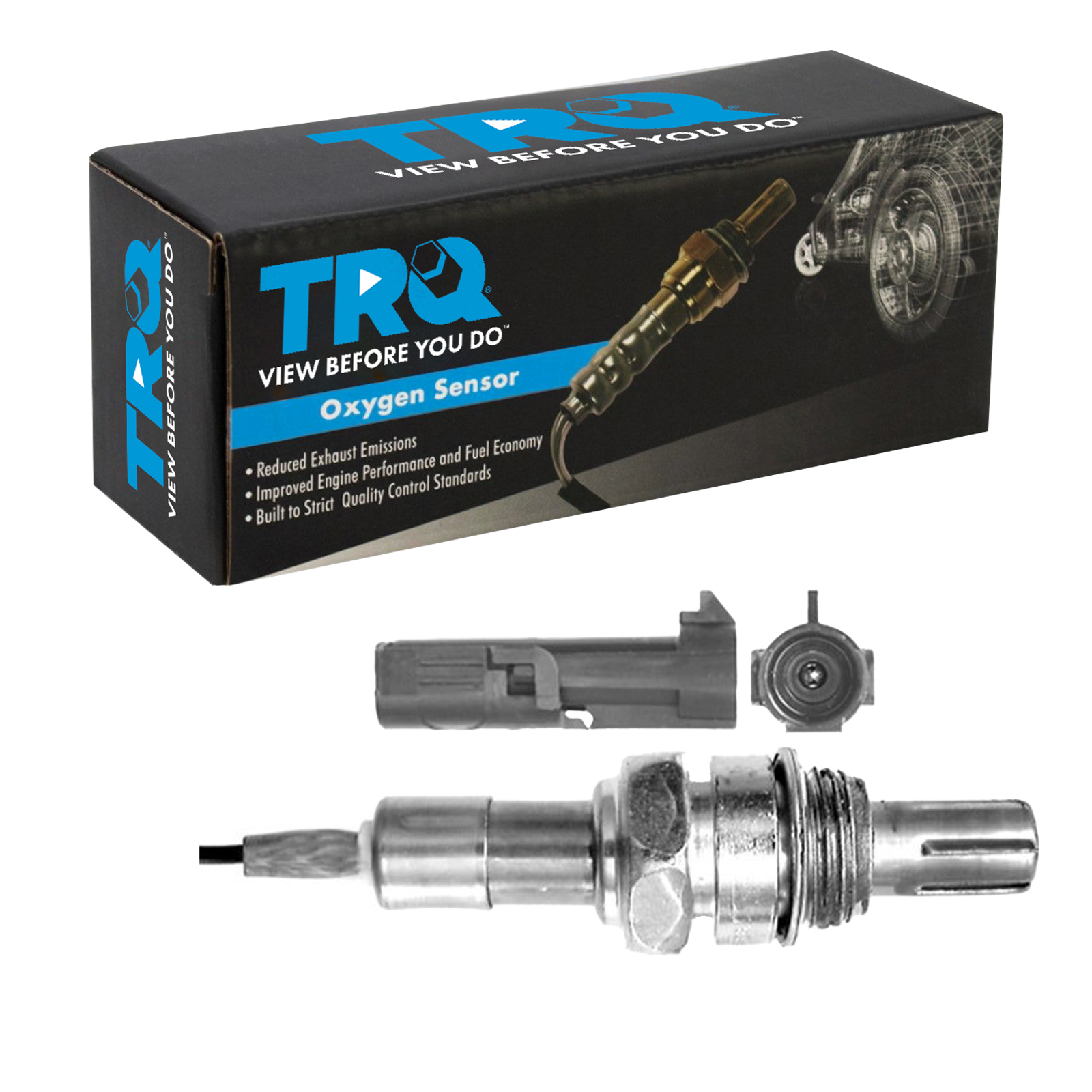 TRQ Upstream O2 Oxygen Sensor 4 Wire Compatible with 1982-1998 Chevrolet C1500 1982-1998 GMC C1500 1982-1998 Buick Century 1982-1998 Pontiac Grand Am 1982-1996 Oldsmobile Cutlass Ciera