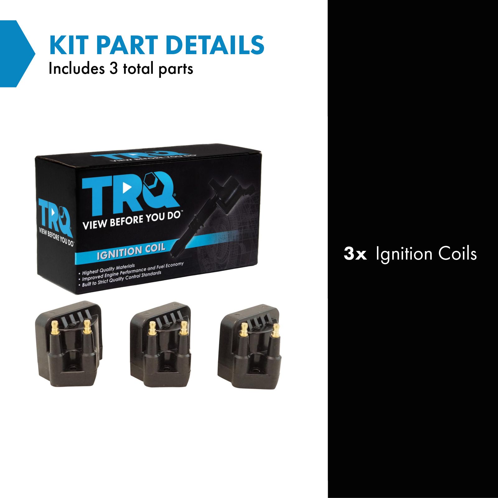 TRQ Ignition Coil Set Compatible with 86-09 Buick 87-88 Cadillac 87-05 Chevrolet 94-95 Honda 92-95 Isuzu 86-04 Oldsmobile 87-08 Pontiac