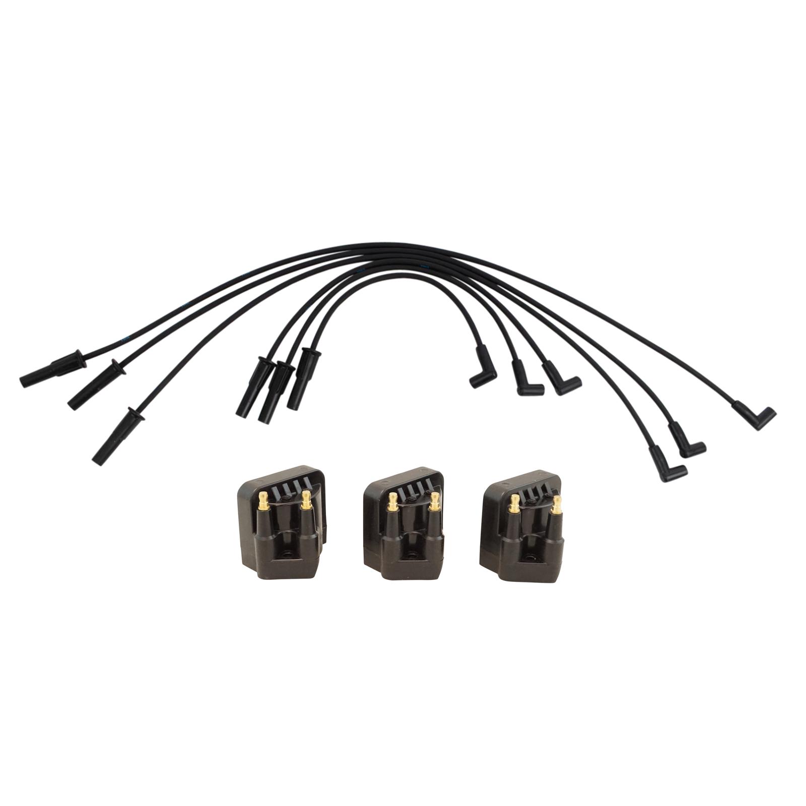 TRQ Ignition Coil Kit 4 Piece Compatible with 1990-1995 Buick LeSabre Park Avenue Regal Riviera Reatta 1992-1995 Chevrolet Lumina Oldsmobile 88 98 Silhouette Toronado Pontiac Bonneville Trans Sport
