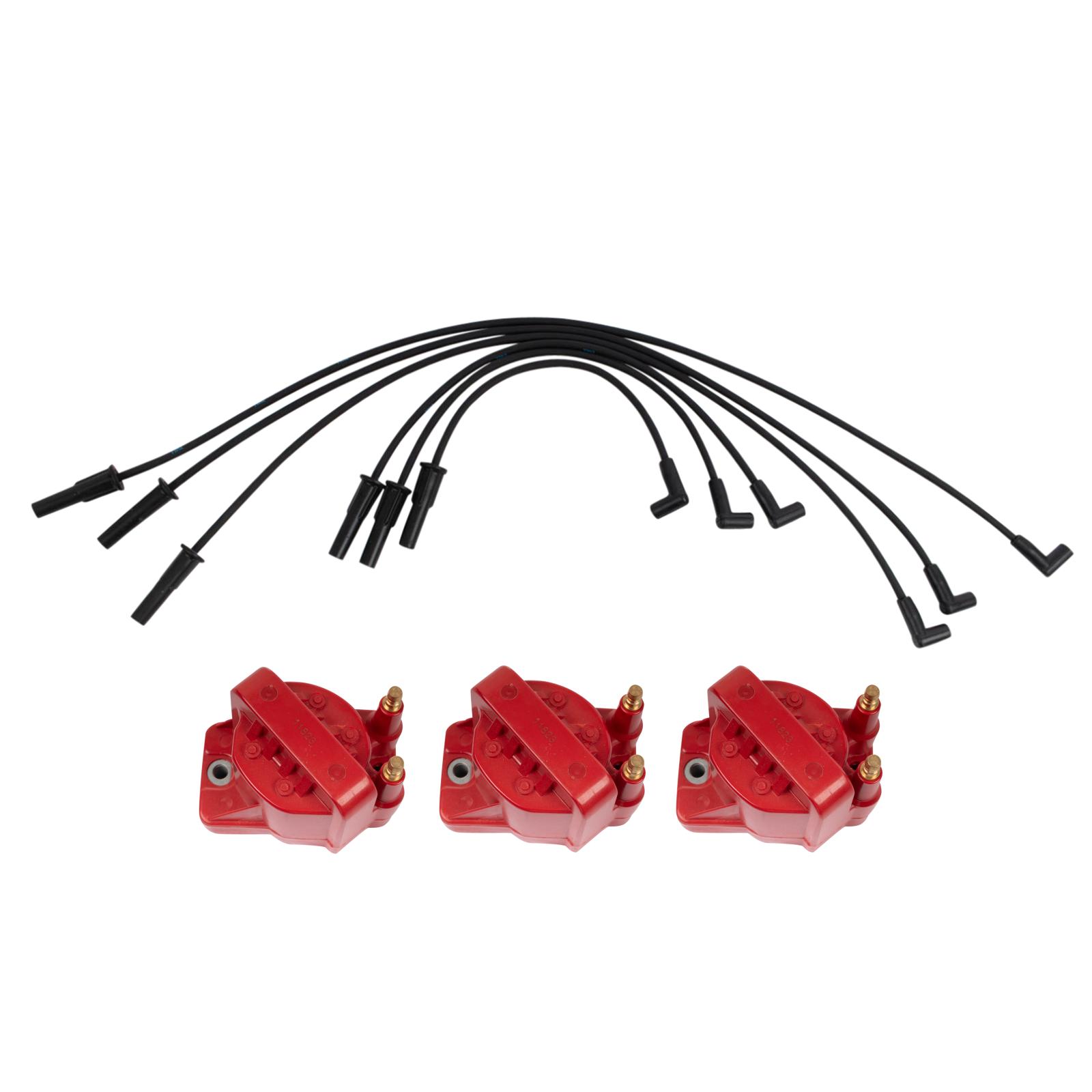 TRQ Ignition Coil Kit 4 Piece Compatible with 1992-1995 Chevrolet Lumina APV Buick LeSabre Oldsmobile 88 98 Silhouette Pontiac Bonneville Trans Sport