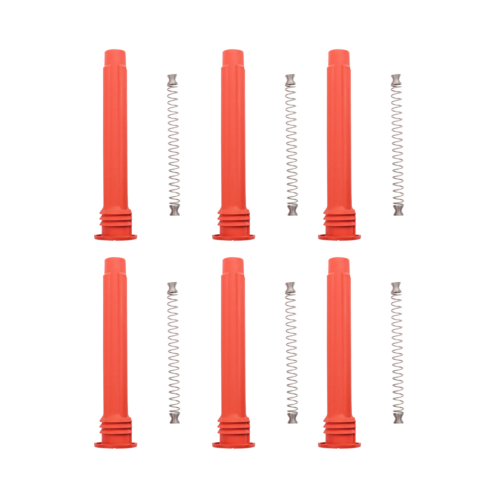 TRQ Ignition Coil Boot Set Red Performance Compatible with 11-19 Chrysler 11-15 Dodge 11-16 Jeep 12-19 Ram 11-14 Volkswagen