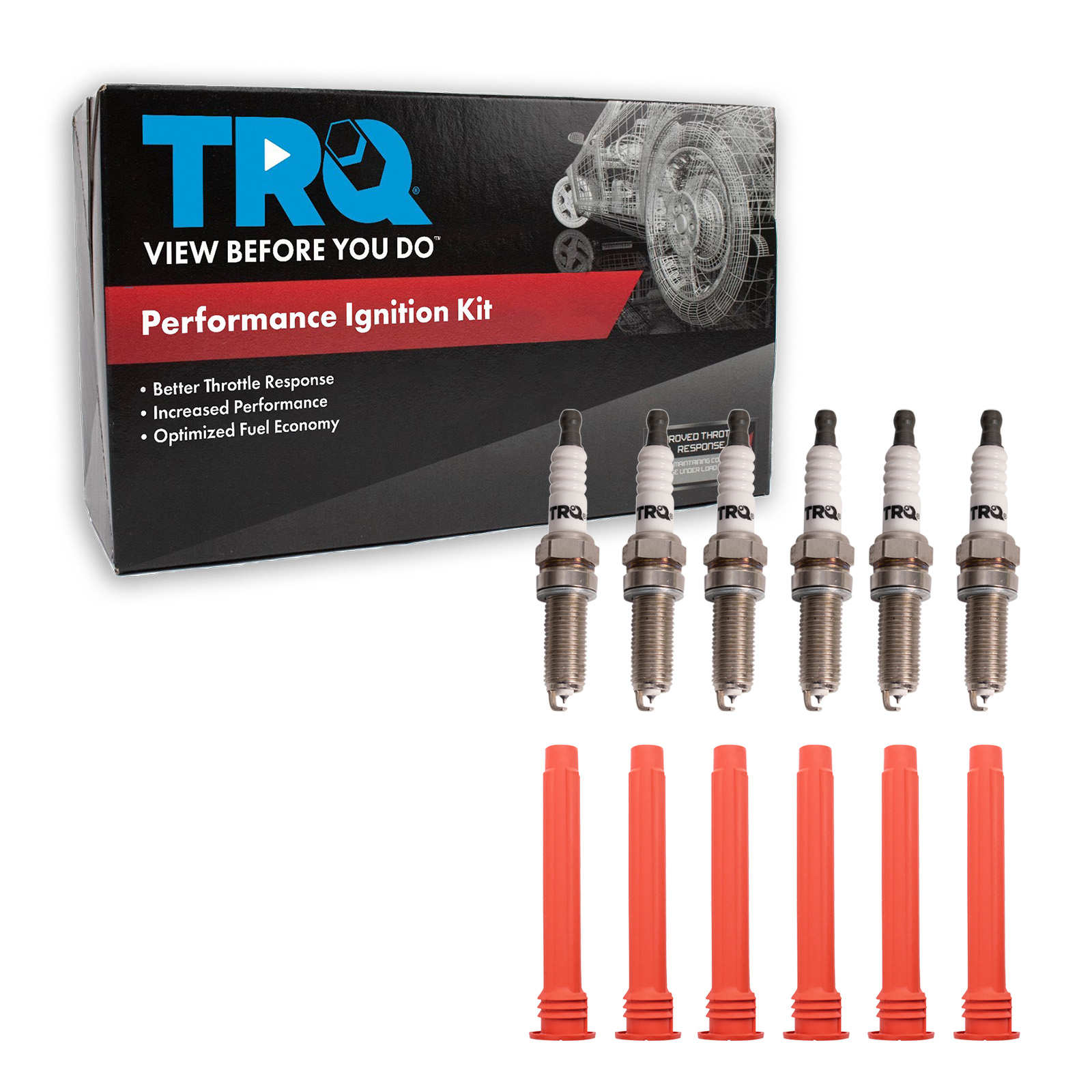 TRQ Ignition Coil and Spark Plug Kit 12 Piece Compatible with 2011-2017 Chrysler 200 2011-2019 300 2011-2015 Town & Country 2011-2014 Dodge Avenger 2011-2015 Challenger 2011-2014 Charger