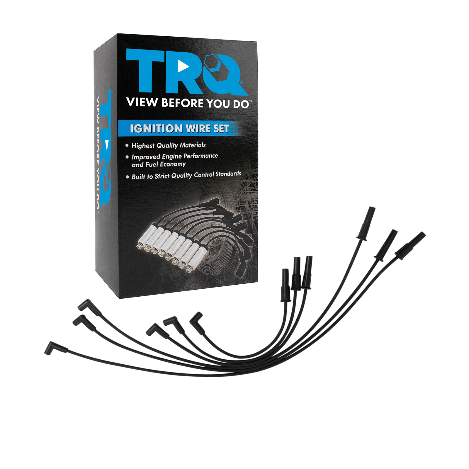 TRQ Spark Plug Wire Set Compatible with 1990-1995 Buick Chevrolet Oldsmobile Pontiac