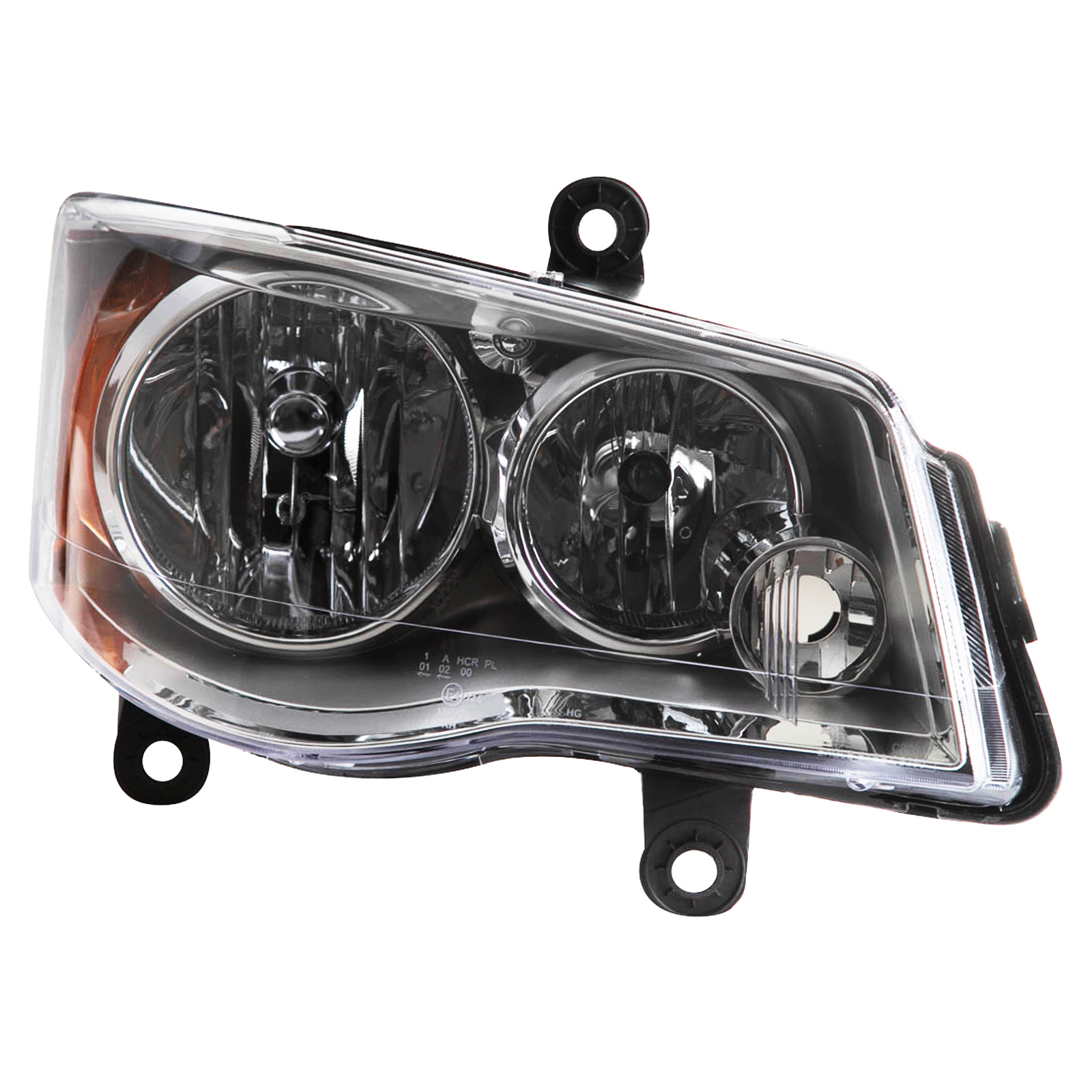 TRQ Passenger Side Headlight Assembly Halogen Compatible with 2008-2016 Chrysler Town & Country 2011-2020 Dodge Grand Caravan CH2503192