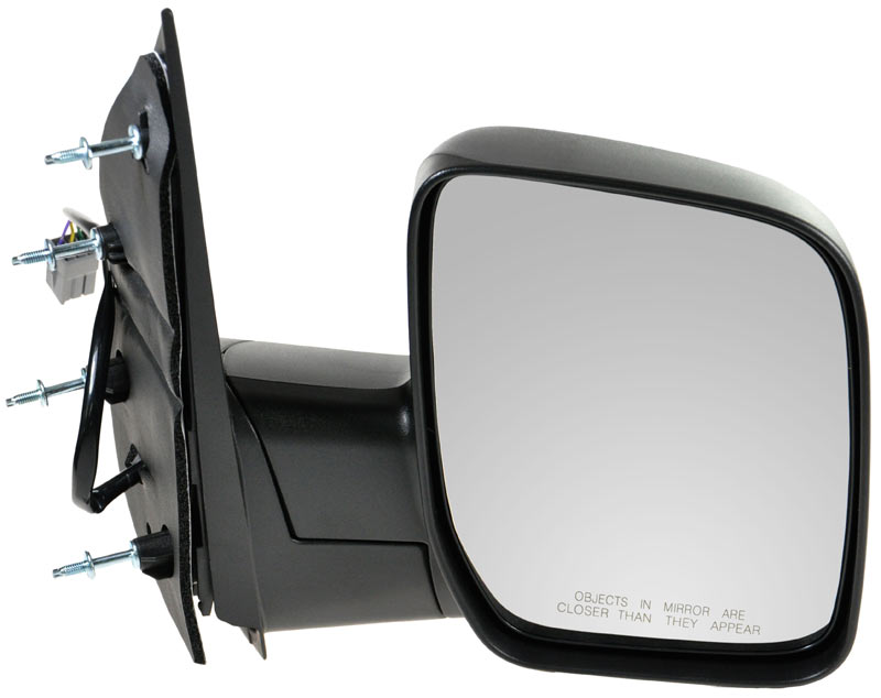 TRQ Passenger Side Mirror Assembly Electric Adjustment Non-Heated No Memory Black Compatible with 2007-2008 Ford E150 E250 E350 Super Duty E450 Super Duty FO1321288