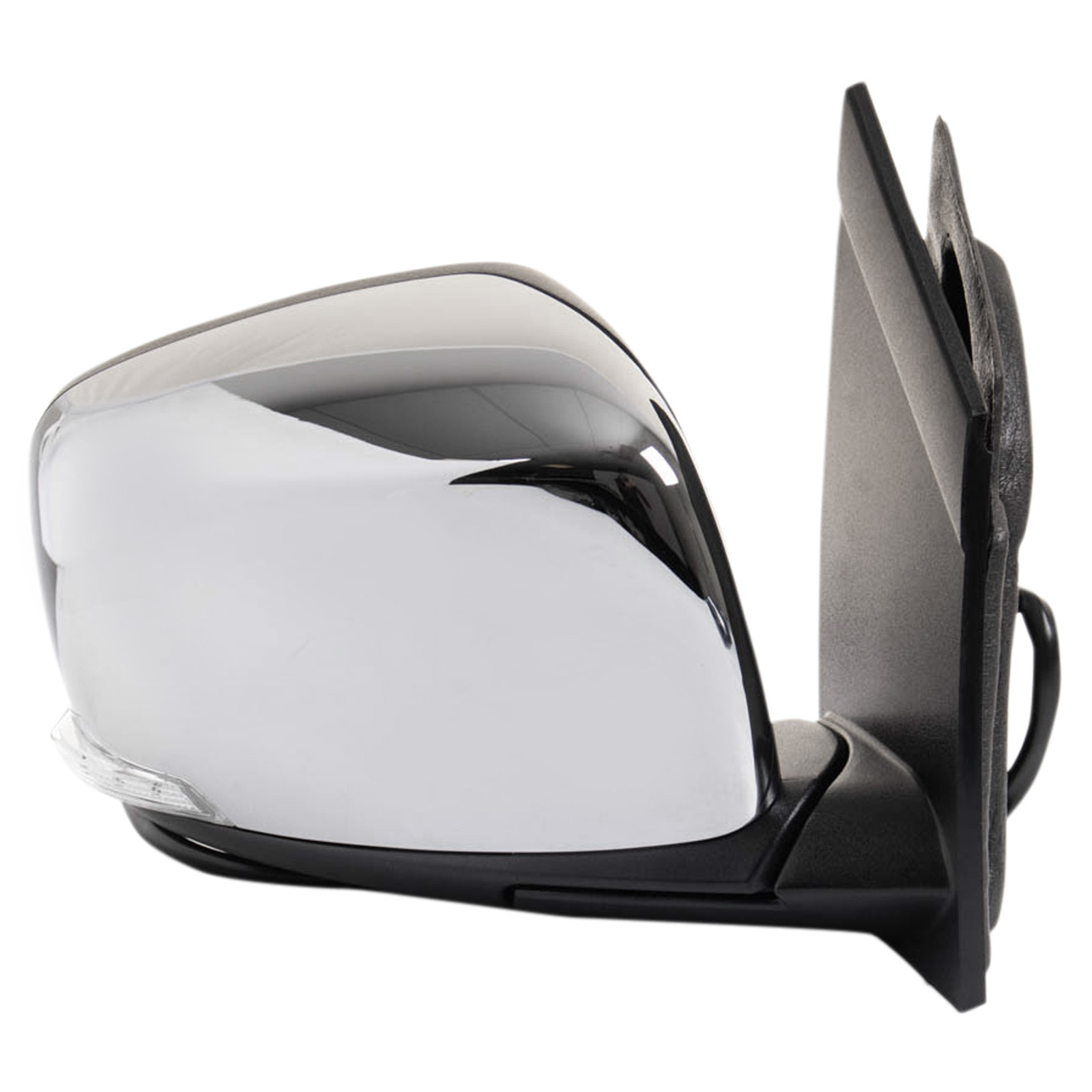 TRQ Passenger Side Power Heated Mirror Power Folding Chrome Cover Turn Signal Compatible with 2008-2016 Chrysler Town & Country 2008-2010 Dodge Grand Caravan CH1321386