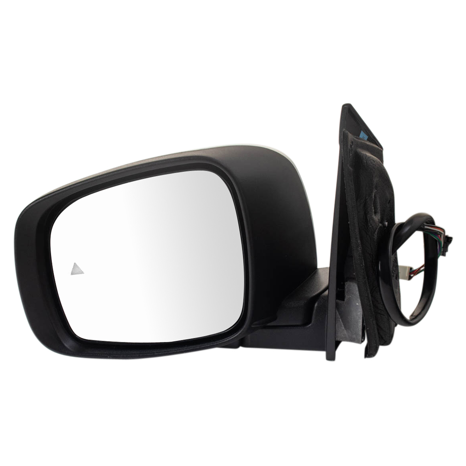 TRQ Driver Side Power Heated Memory Blind Spot Chrome Mirror Compatible with 2009-2016 Dodge Grand Caravan Chrysler Town & Country CH1320480