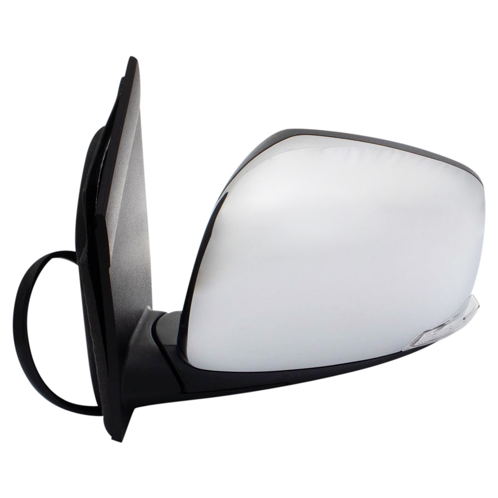 TRQ Driver Side Power Heated Memory Blind Spot Chrome Mirror Compatible with 2009-2016 Dodge Grand Caravan Chrysler Town & Country CH1320480