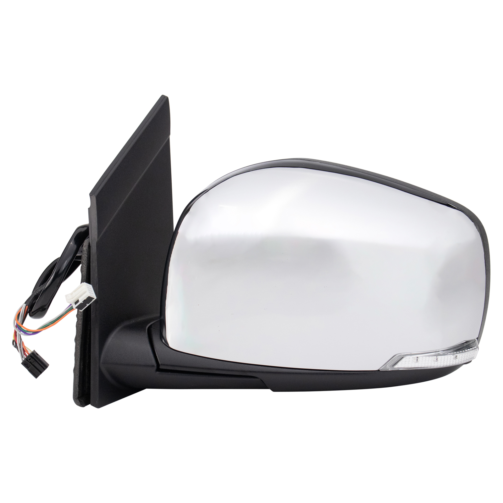 TRQ Driver Side Mirror Assembly Power Heated Power Folding Memory Blind Spot Turn Signal Compatible with 2013-2016 Chrysler Town and Country 2013-2016 Dodge Grand Caravan