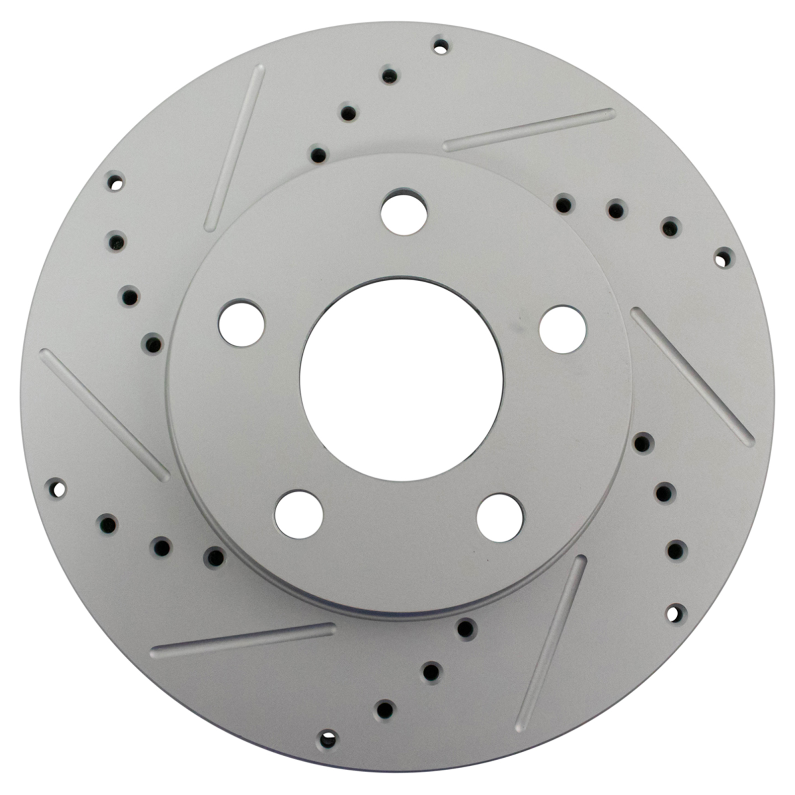 TRQ Front Performance Brake Rotor Drilled Slotted Pair Set for Oldsmobile / Pontiac / Chevy / Cadillac / Buick