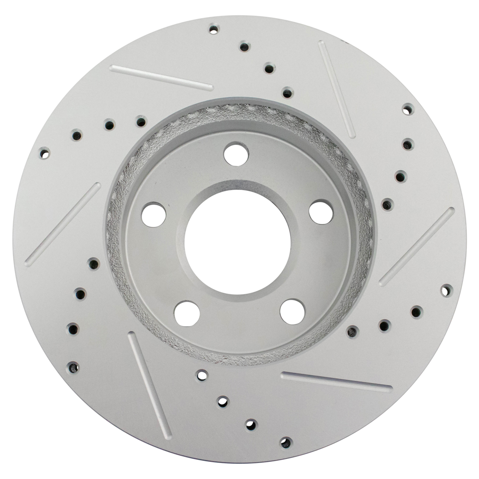 TRQ Front Performance Brake Rotor Drilled Slotted Pair Set for Oldsmobile / Pontiac / Chevy / Cadillac / Buick