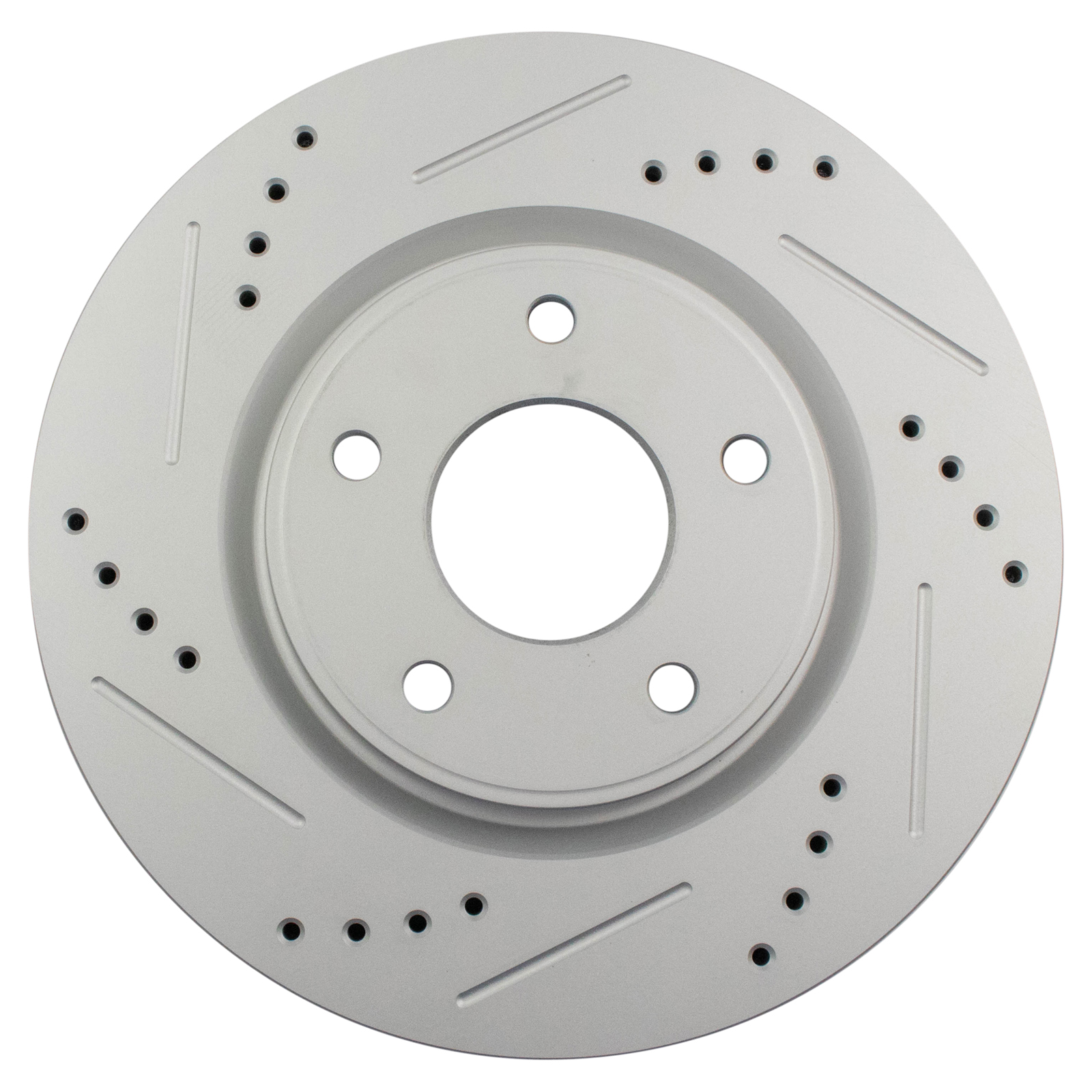 TRQ Performance Front Brake Rotor Set Coated Drilled Slotted Compatible with 12-20 Dodge Grand Caravan with 330mm Front Rotors with Dual Piston Front Calipers