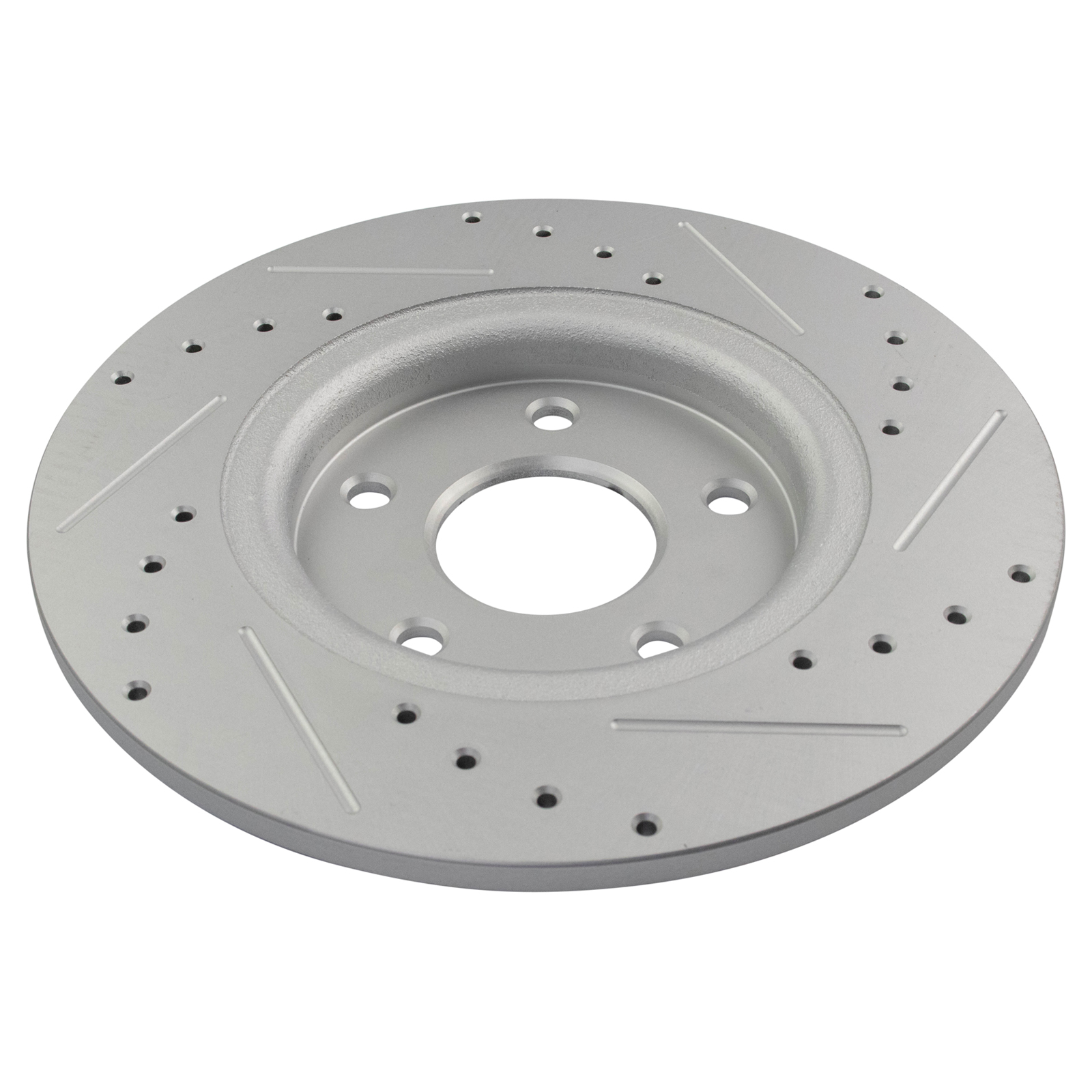 TRQ Performance Drilled & Slotted Front Rear Brake Rotor Set Compatible with Chrysler VW Van
