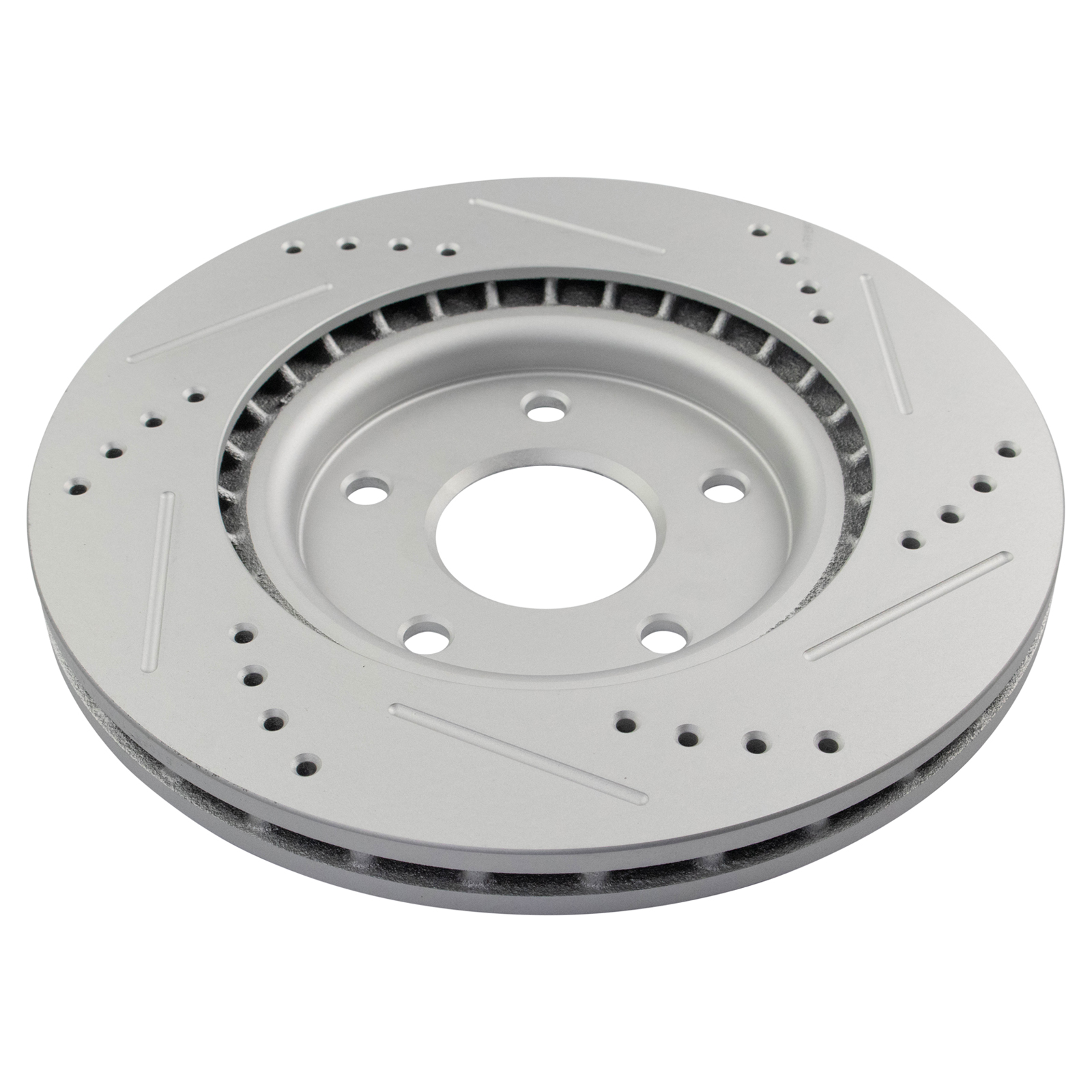 TRQ Front Brake Pad and Rotor Set Ceramic Coated Drilled Compatible with 2012-2016 Chrysler Town & Country 2012-2020 Dodge Grand Caravan Journey 2012-2013 Volkswagen Routan 2017-2022 Pacifica Voyager