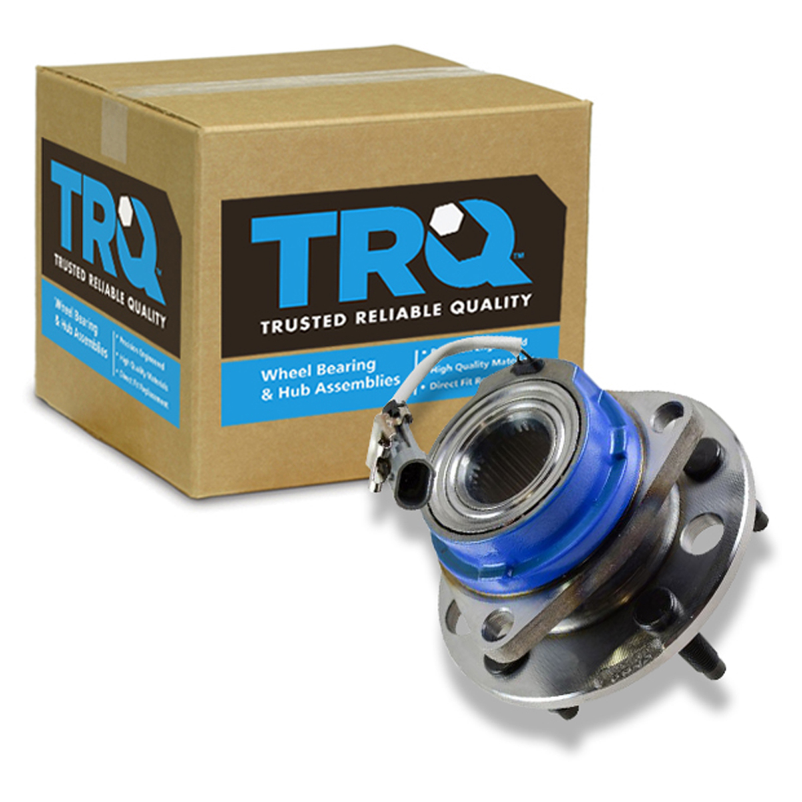 TRQ Front Wheel Bearing & Hub Assembly with ABS Sensor Compatible with 1994-1996 Buick Century 1991-1999 LeSabre 1991-1996 Park Avenue 1992-1996 Riviera 1993 Cadillac 60 Special Allante 1992-1993 Com
