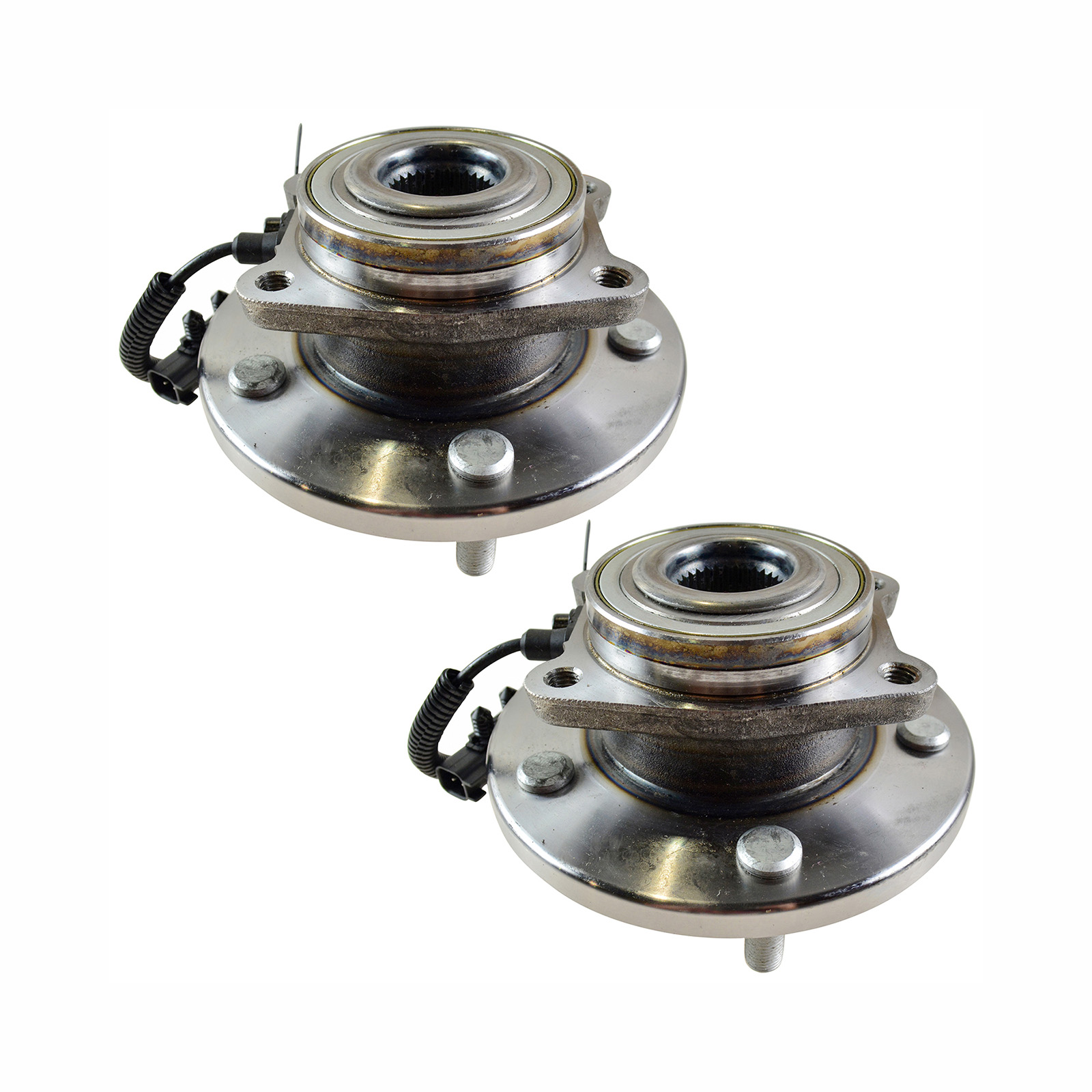 TRQ Front Driver and Passenger Side Wheel Bearing and Hub Assembly Set 2 Piece Compatible with 08-16 Chrysler Town and Country 08-20 Dodge Grand Caravan 12-15 Ram Cargo Van 09-14 Volkswagen Routan