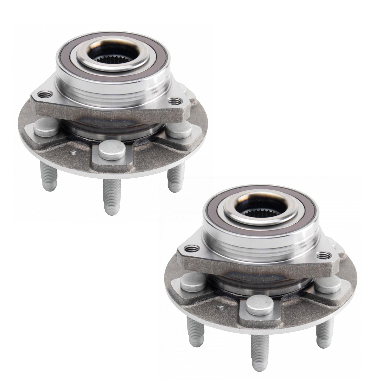 TRQ Driver and Passenger Side Wheel Bearing and Hub Assembly Set 2 Piece Compatible with 18-22 Buick Enclave 17-22 Cadillac XT5 20-22 XT6 18-22 Chevrolet Traverse 17-22 GMC Acadia