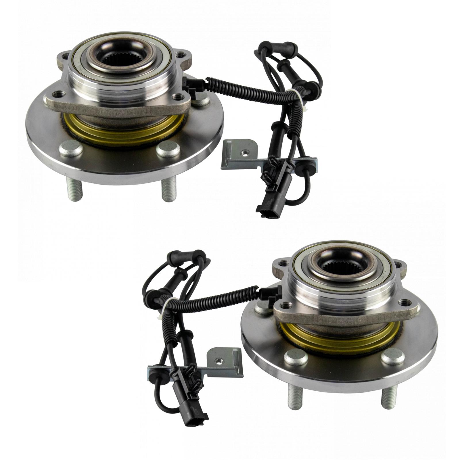 TRQ 2 Piece Front Wheel Bearing & Hub Assembly Set with ABS Sensor Compatible with 2012-2016 Chrysler Town & Country 2012-2020 Dodge Grand Caravan 2012-2015 Ram C/V 2013-2014 Volkswagen Routan