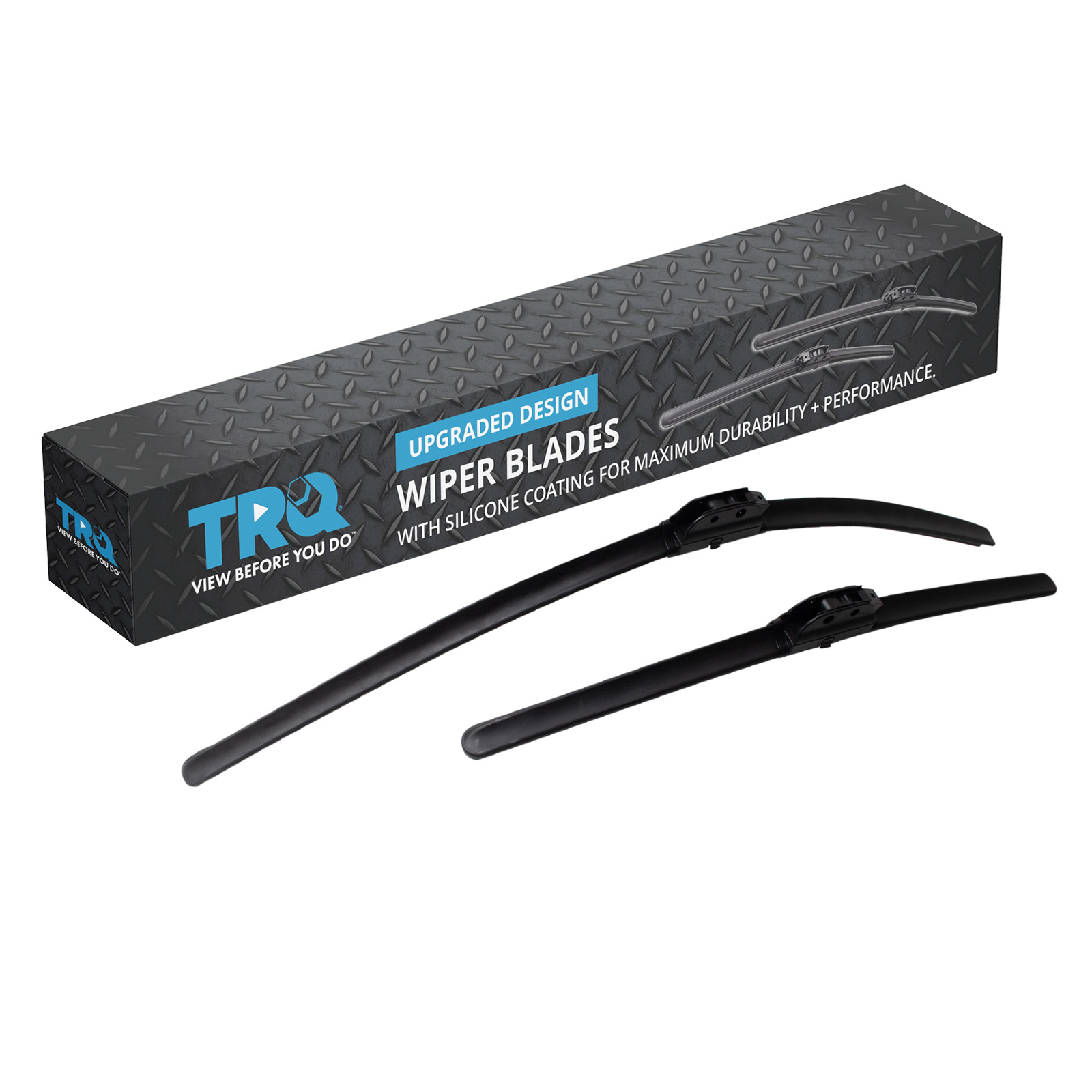 TRQ Premium Windshield Wiper Blades 20 & 26 Inch Silicone Coated & Water Repellent Wipers for Front Windshield Replacement Wiper Blades for Vehicle, Easy-Install Wipers with All-Season Performance