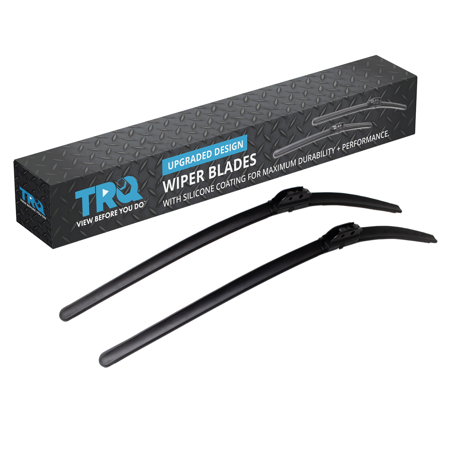 TRQ Premium Windshield Wiper Blades 26 & 26 Inch Silicone Coated & Water Repellent Wipers for Front Windshield Replacement Wiper Blades for Vehicle, Easy-Install Wipers with All-Season Performance