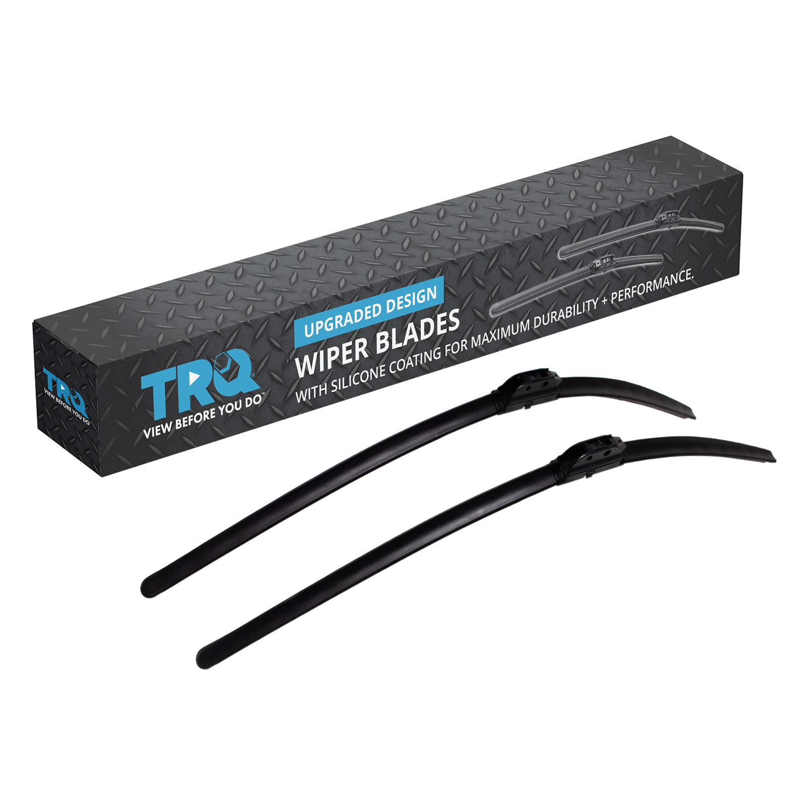TRQ Premium Windshield Wiper Blades 28 & 28 Inch Silicone Coated & Water Repellent Wipers for Front Windshield Replacement Wiper Blades for Vehicle, Easy-Install Wipers with All-Season Performance