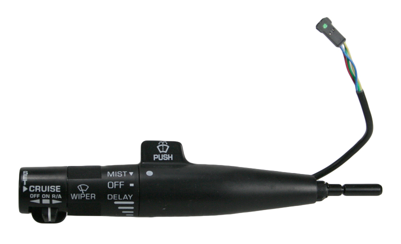 TRQ Black Cruise Control Windshield Wiper Arm Lever Switch Compatible with Chevy GMC Pontiac