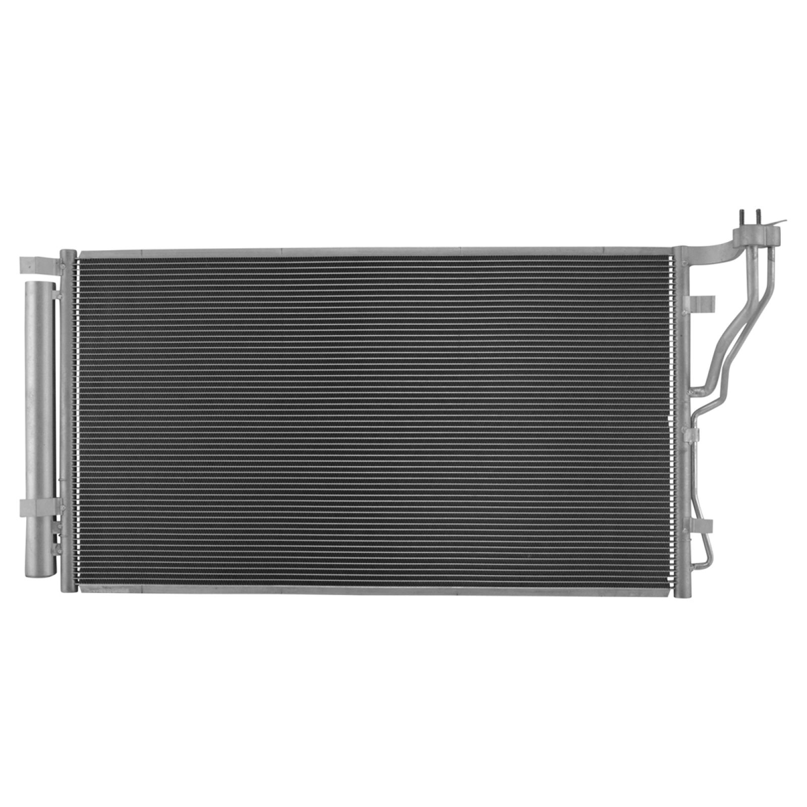 TRQ A/C Condenser and Receiver Drier Assembly Compatible with 11-15 Kia Optima L4 2.4L 12-14 Hyundai Azera 11-13 Sonata L4 2.4L