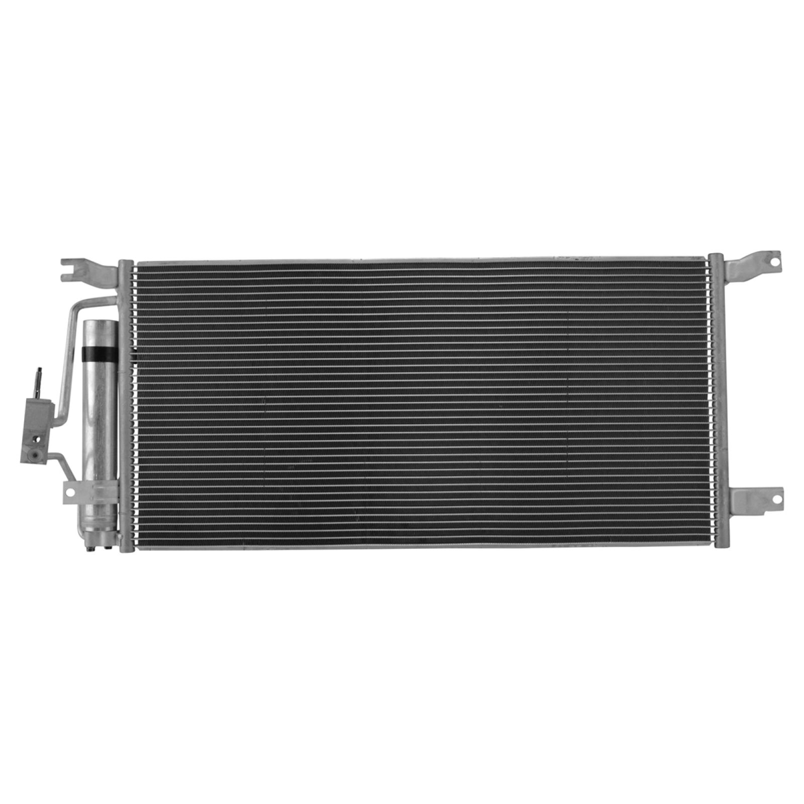 TRQ A/C Condenser & Receiver Drier Assembly for 01-06 Buick Rendezvous 05-06 Terraza 01-05 Chevrolet Venture 05-06 Uplander 01-04 Oldsmobile Silhouette 01-06 Pontiac Aztek