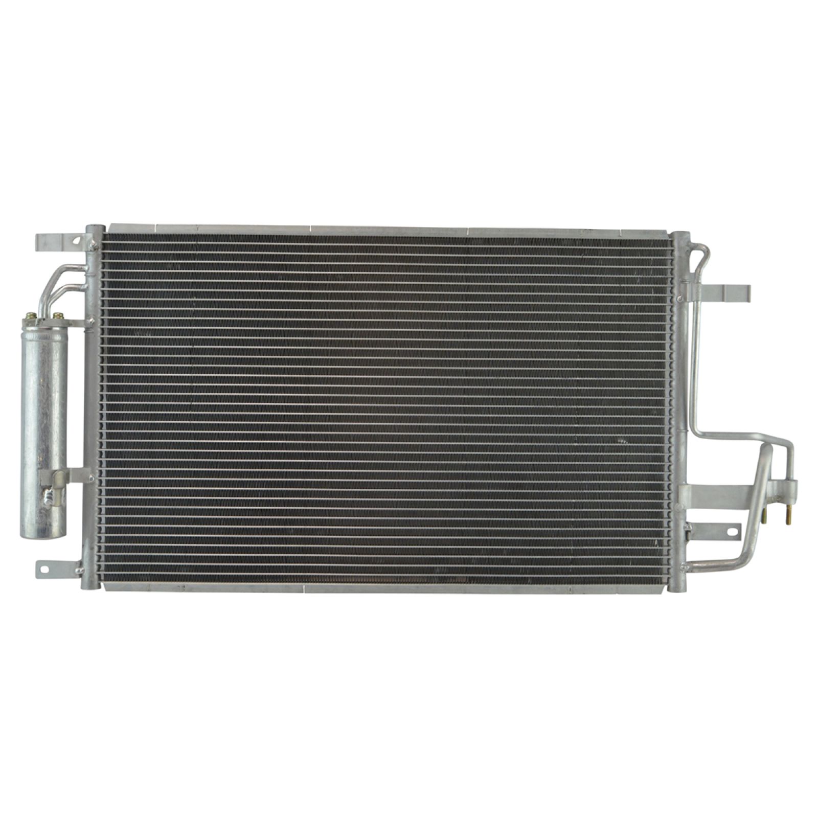 TRQ A/C Condenser and Receiver Drier Assembly Compatible with 2005-2009 Hyundai Tucson with Manufacturer Code DCC Condenser 2005-2010 Kia Sportage