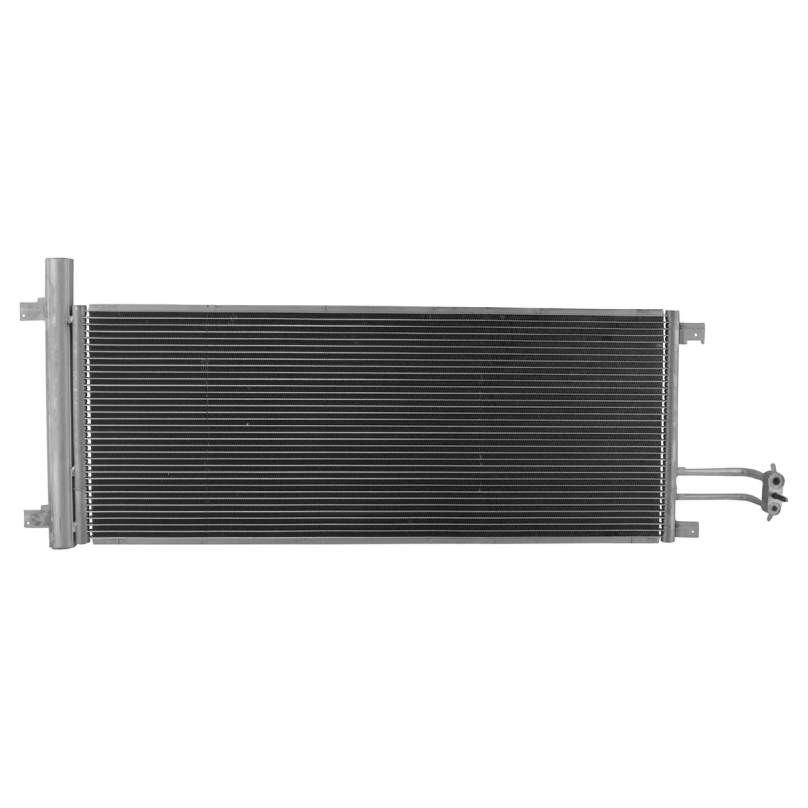 TRQ A/C Condenser and Receiver Drier Assembly Compatible with 2014-18 Chevrolet Silverado 1500 V6 4.3L Flex Fuel 2014-18 GMC Sierra 1500 V6 4.3L Flex Fuel