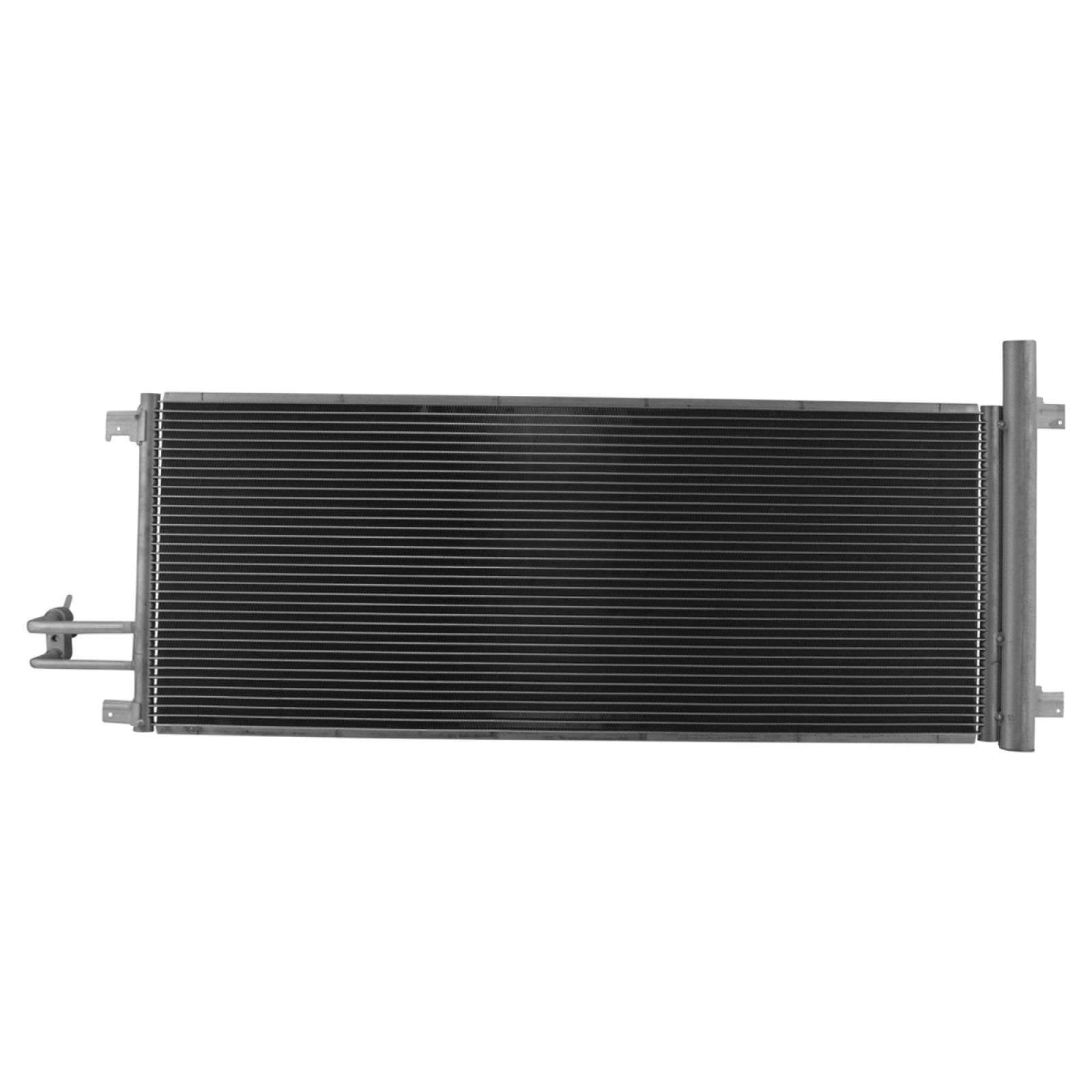TRQ A/C Condenser and Receiver Drier Assembly Compatible with 2014-18 Chevrolet Silverado 1500 V6 4.3L Flex Fuel 2014-18 GMC Sierra 1500 V6 4.3L Flex Fuel