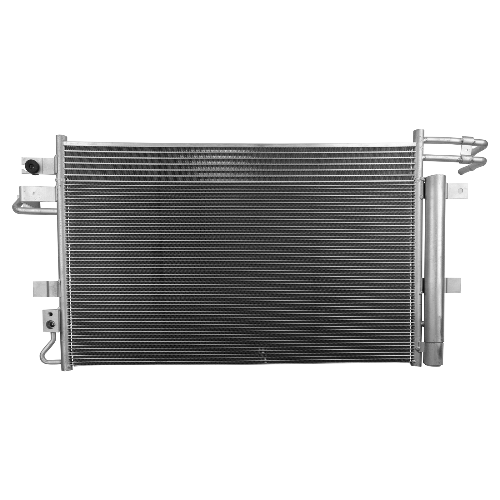 TRQ A/C Condenser and Receiver Drier Assembly Compatible with 2013-19 Ford Flex V6 3.5L Naturally Aspirated 2013-18 Taurus V6 3.5L Naturally Aspirated 2013-16 Lincoln MKS V6 3.7L 2013-19 MKT V6 3.7L
