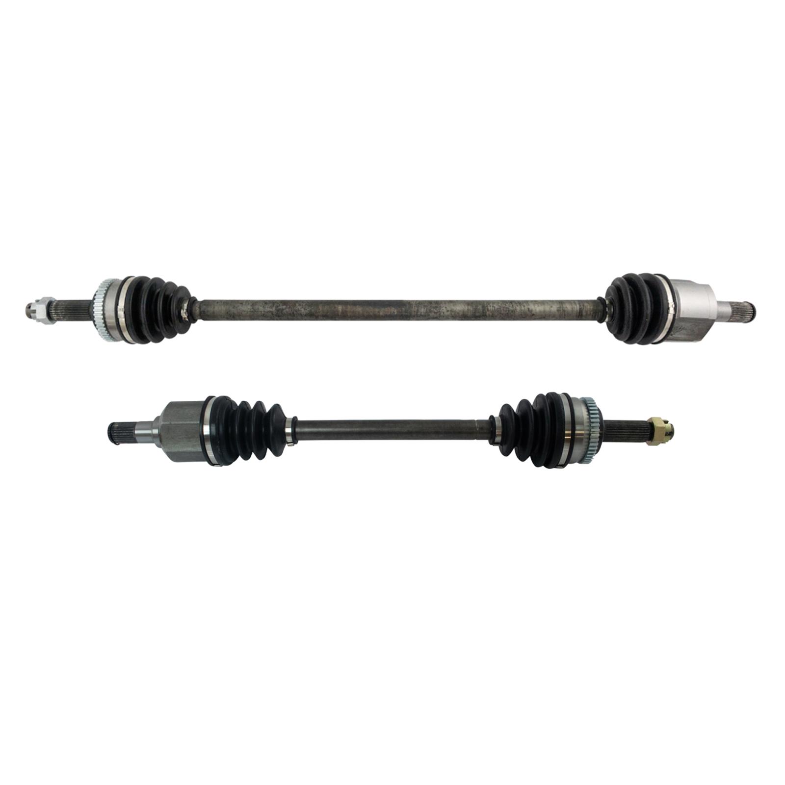 TRQ Front Driver and Passenger Side CV Axle Shaft Assembly Compatible with 2007-2010 Hyundai Elantra Neoprene Boots Moly Greased
