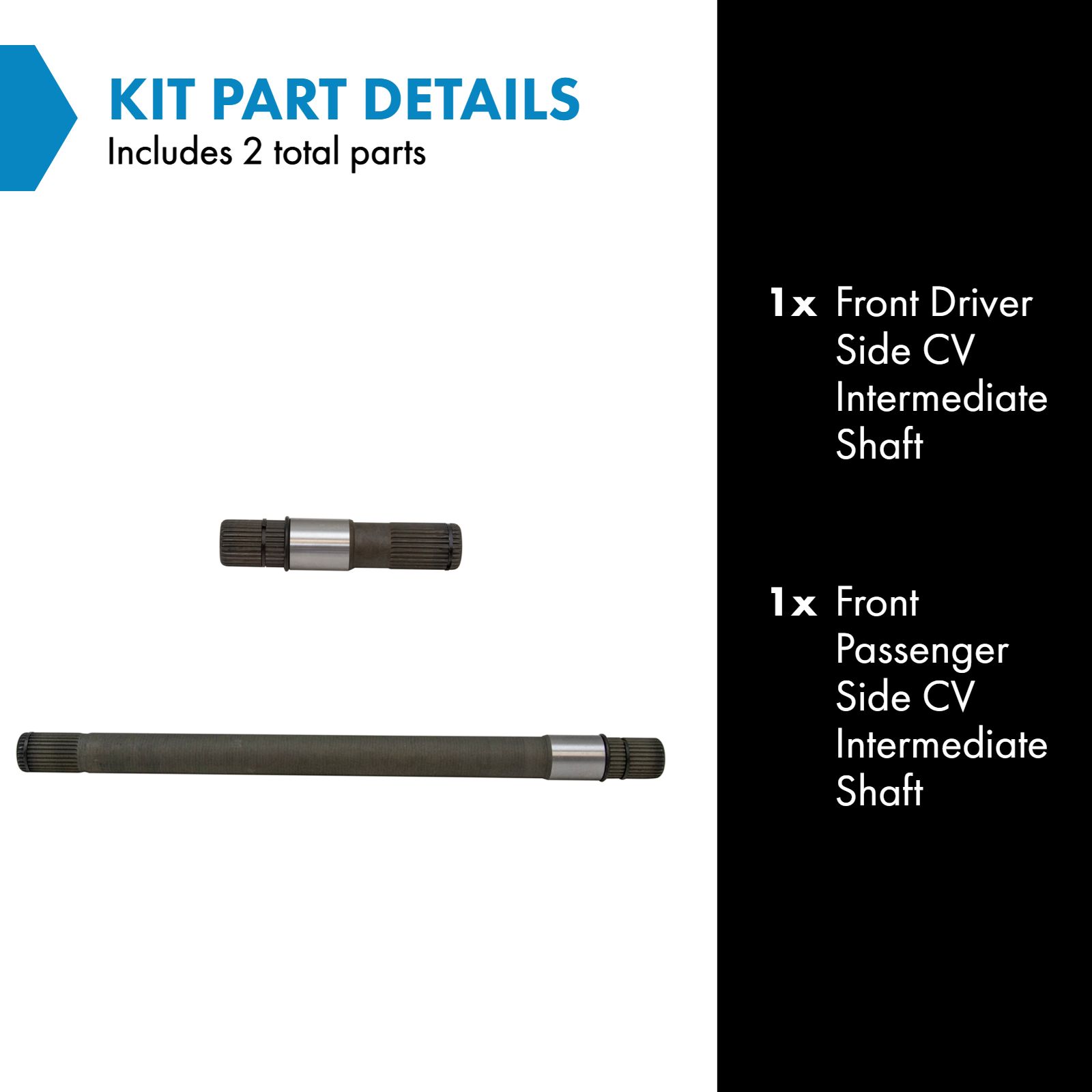 TRQ Front Driver & Passenger Side Axle Shaft Set for 07-09 Chrysler Aspen 00-10 Dodge Dakota 00-09 Durango 02-05 Ram 1500 06-09 Mitsubishi Raider 11 Ram Dakota
