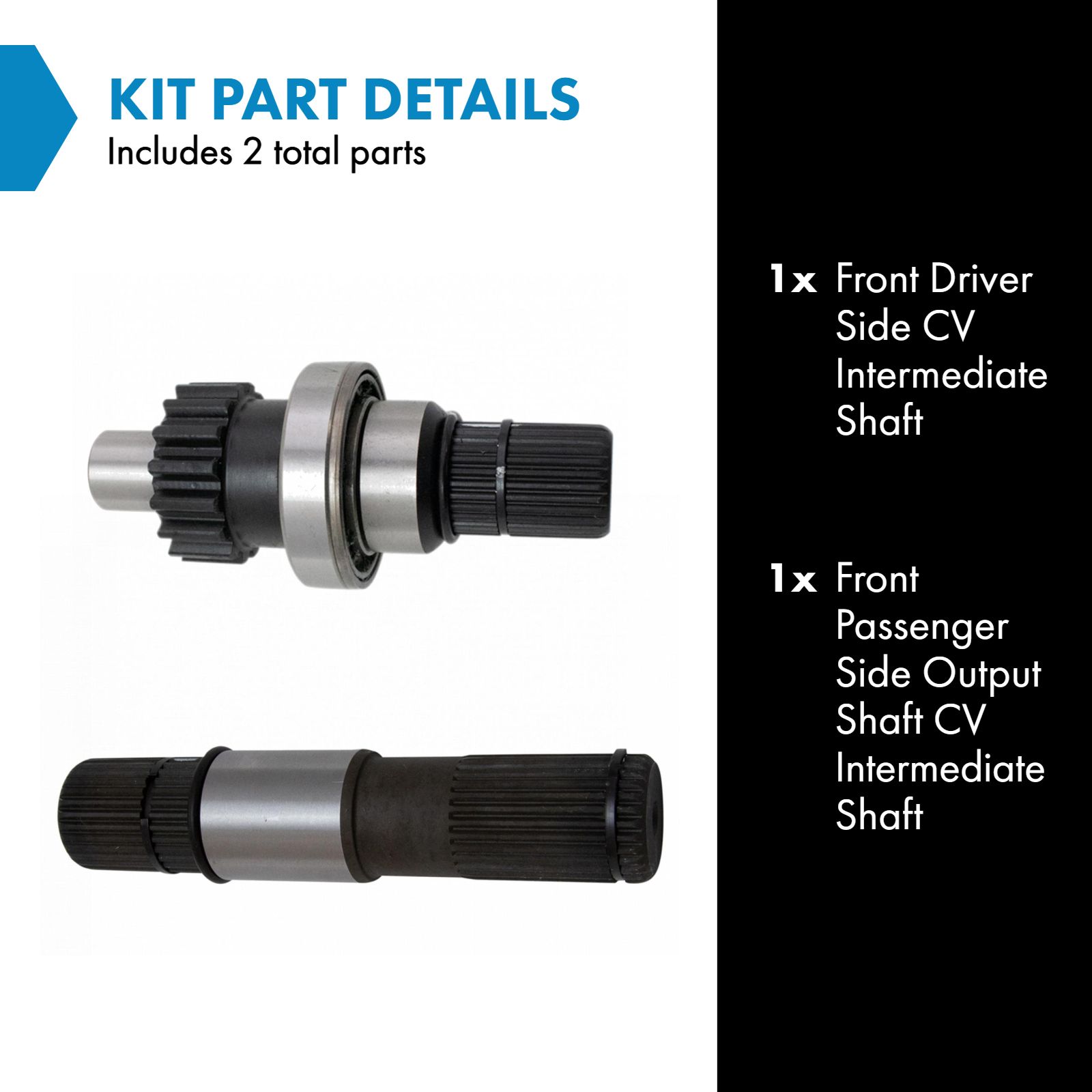 TRQ Front Driver & Passenger Side Axle Shaft Set for 06-10 Dodge Ram 1500 11 Ram 1500